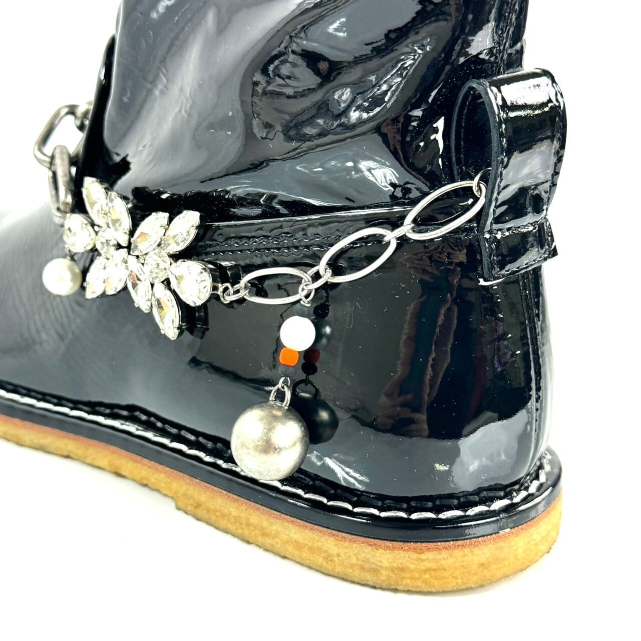 ロエベ LOEWE パテント ブーツ 黒 メンズ 41 日本サイズ26cm