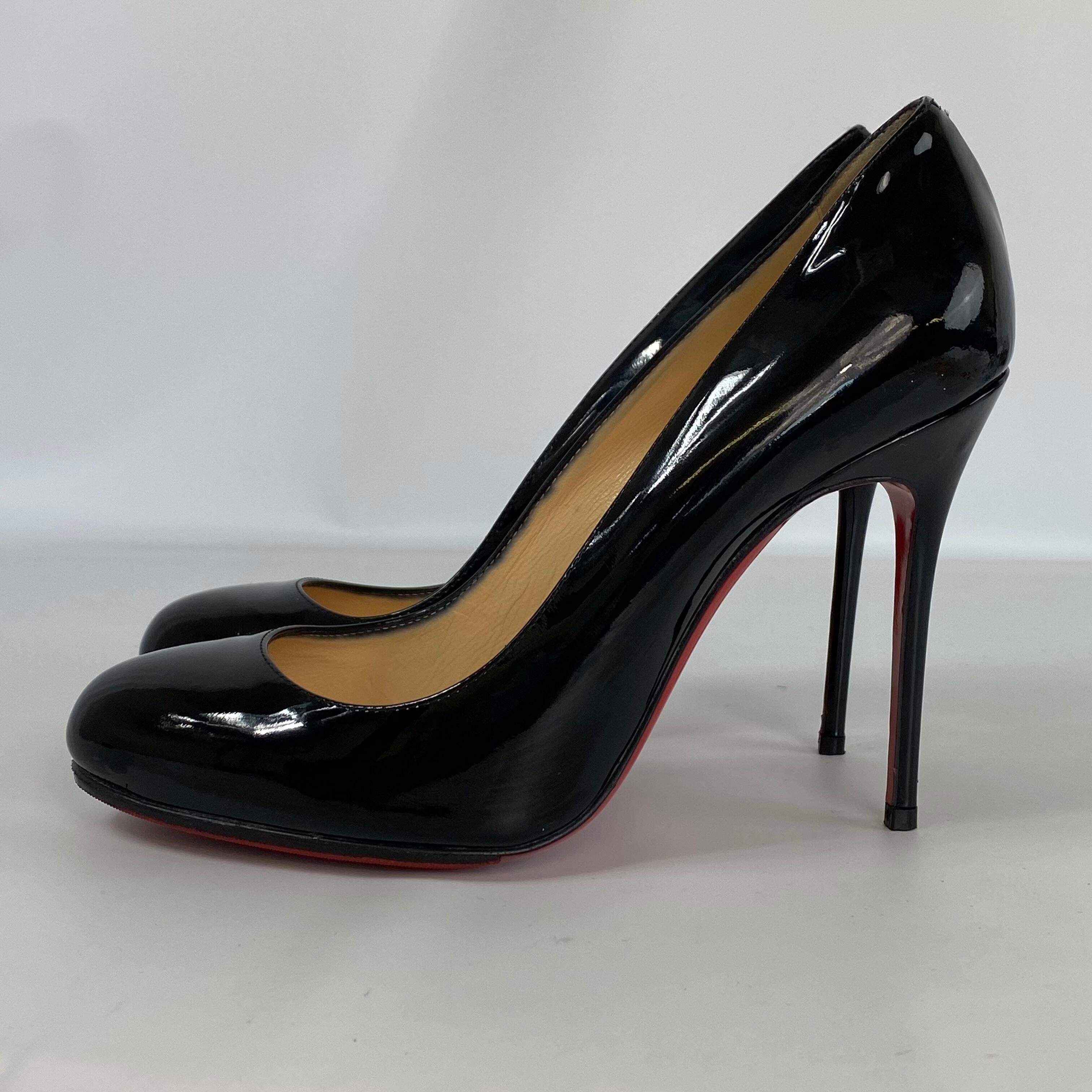 クリスチャンルブタン パンプス NUDE パテント ハイヒール 黒 37