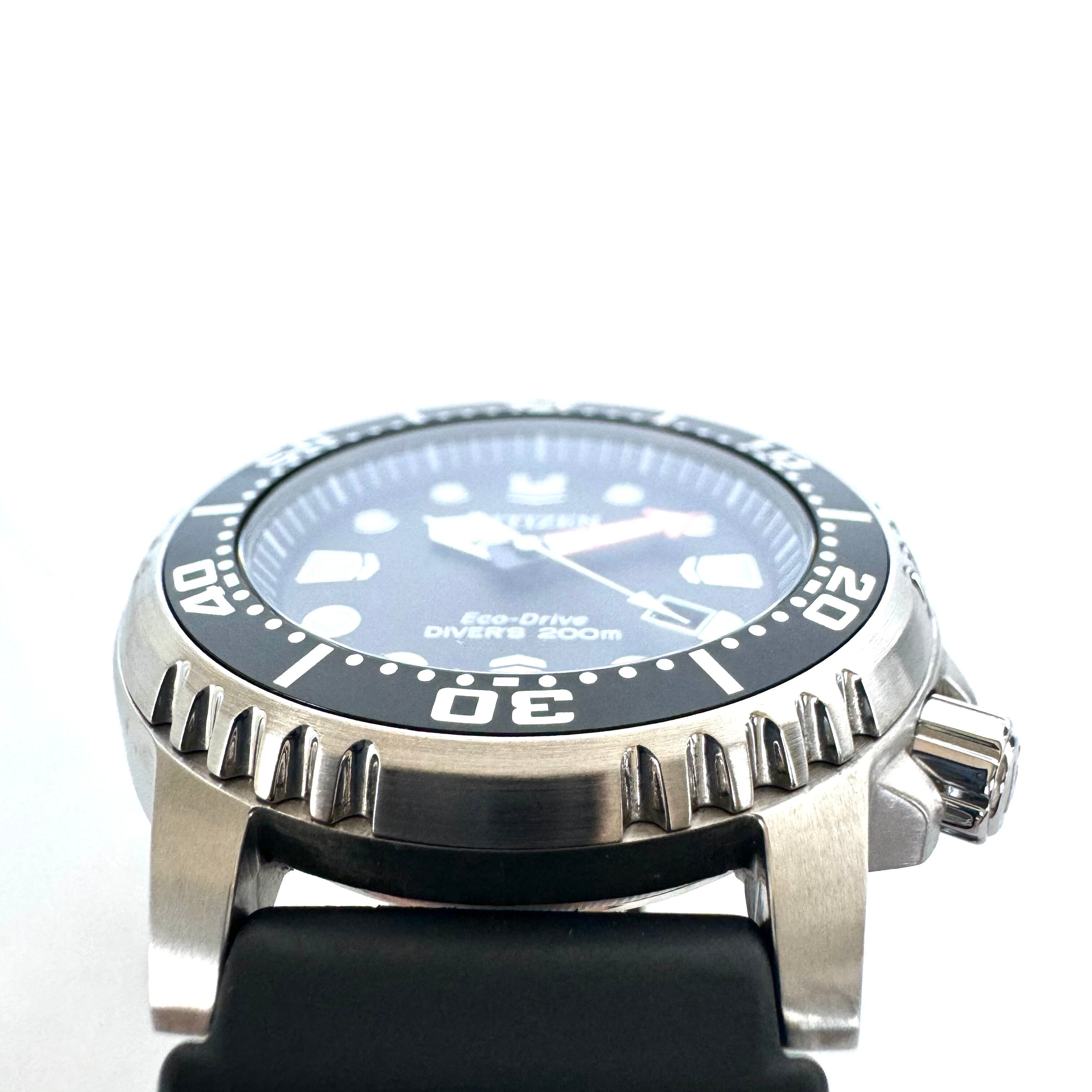 シチズン CITIZEN プロマスター BN0156-05E マリンシリーズ ダイバー E168-S100623 ソーラー デイト表示 黒 ラバーベルト