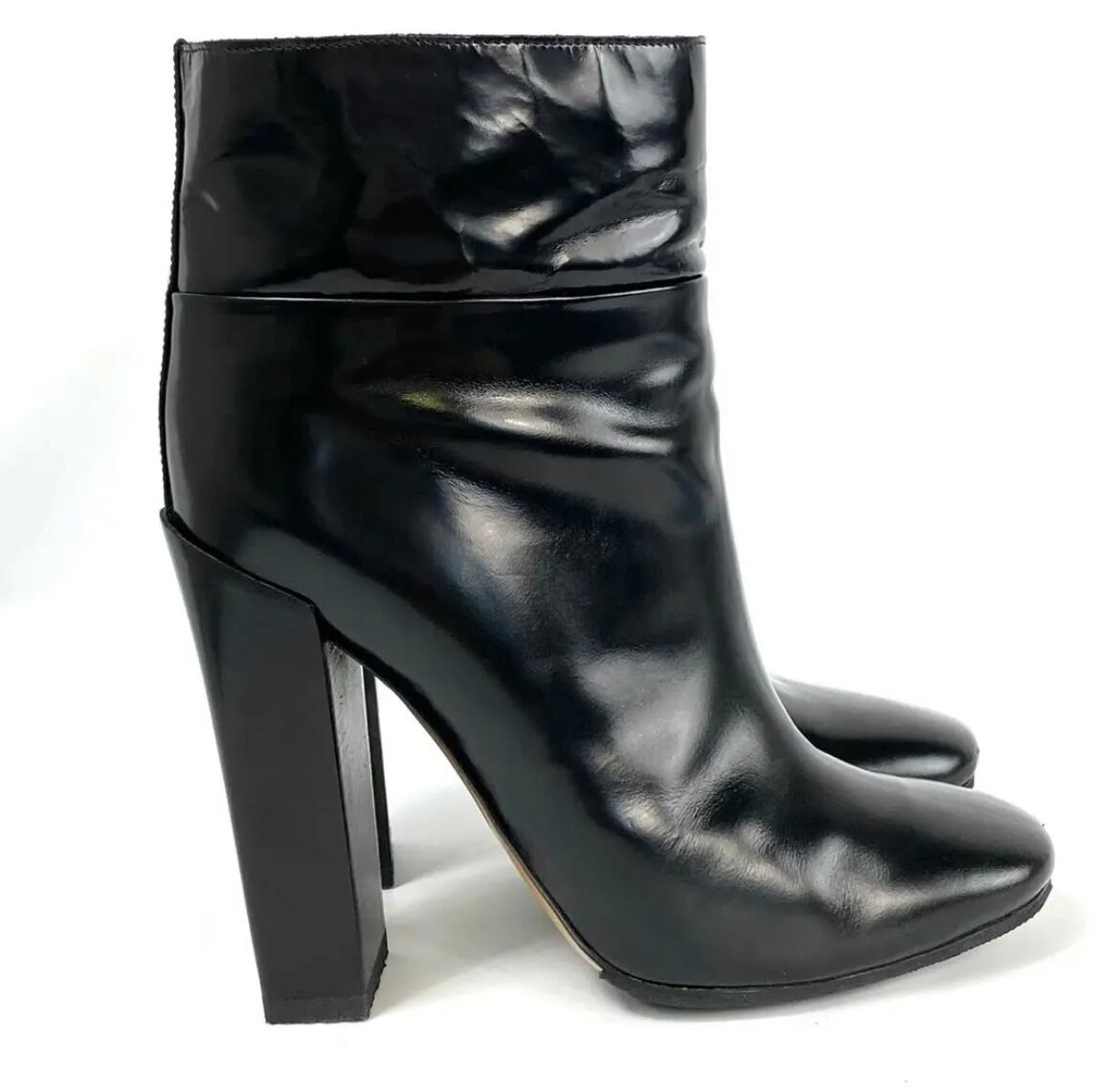 クロエ ChIoe ショートブーツ ブラック 37 カーフ