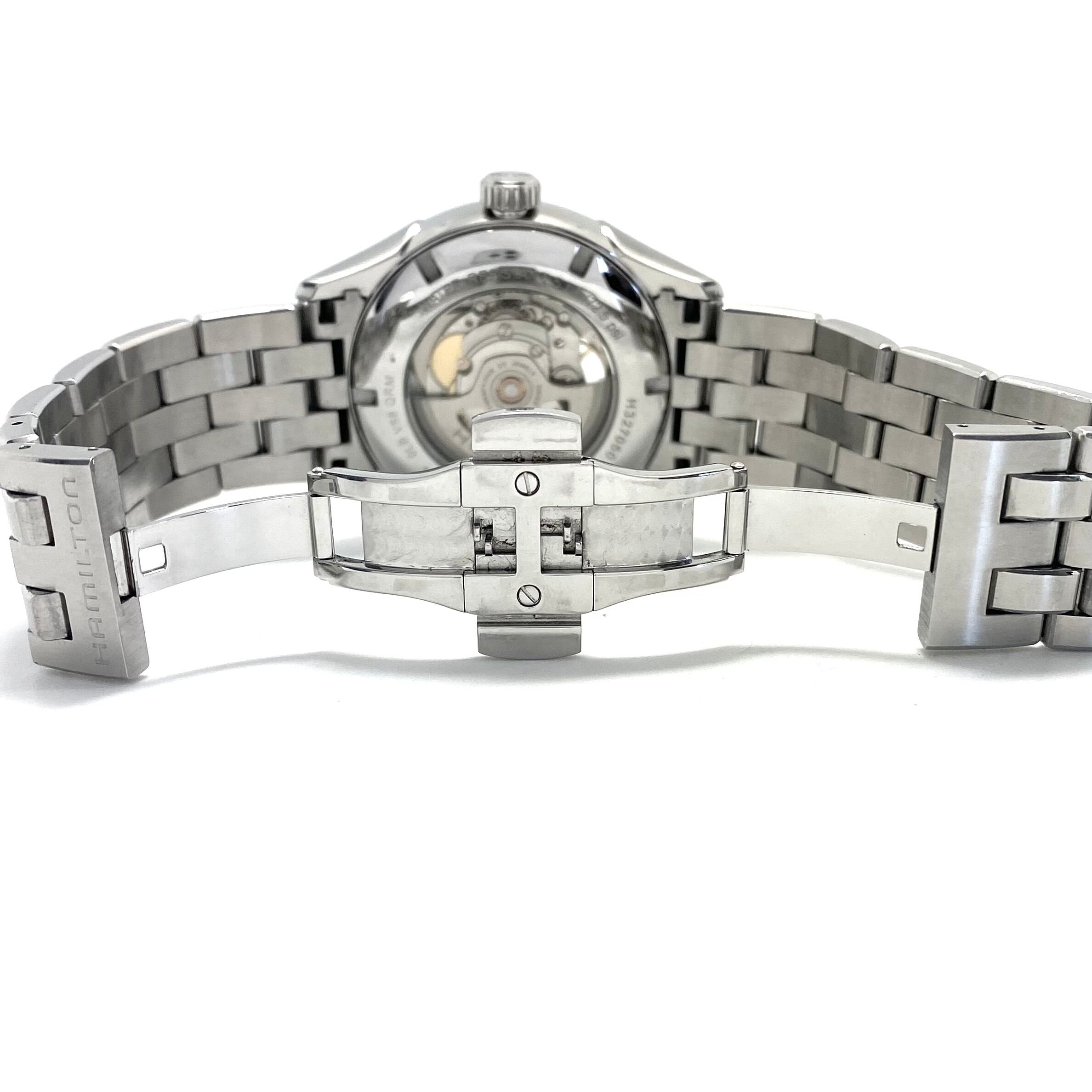 中古 腕時計 メンズ ハミルトン ジャズマスター オープンハート H32705181 H327050 自動巻 スケルトン 黒