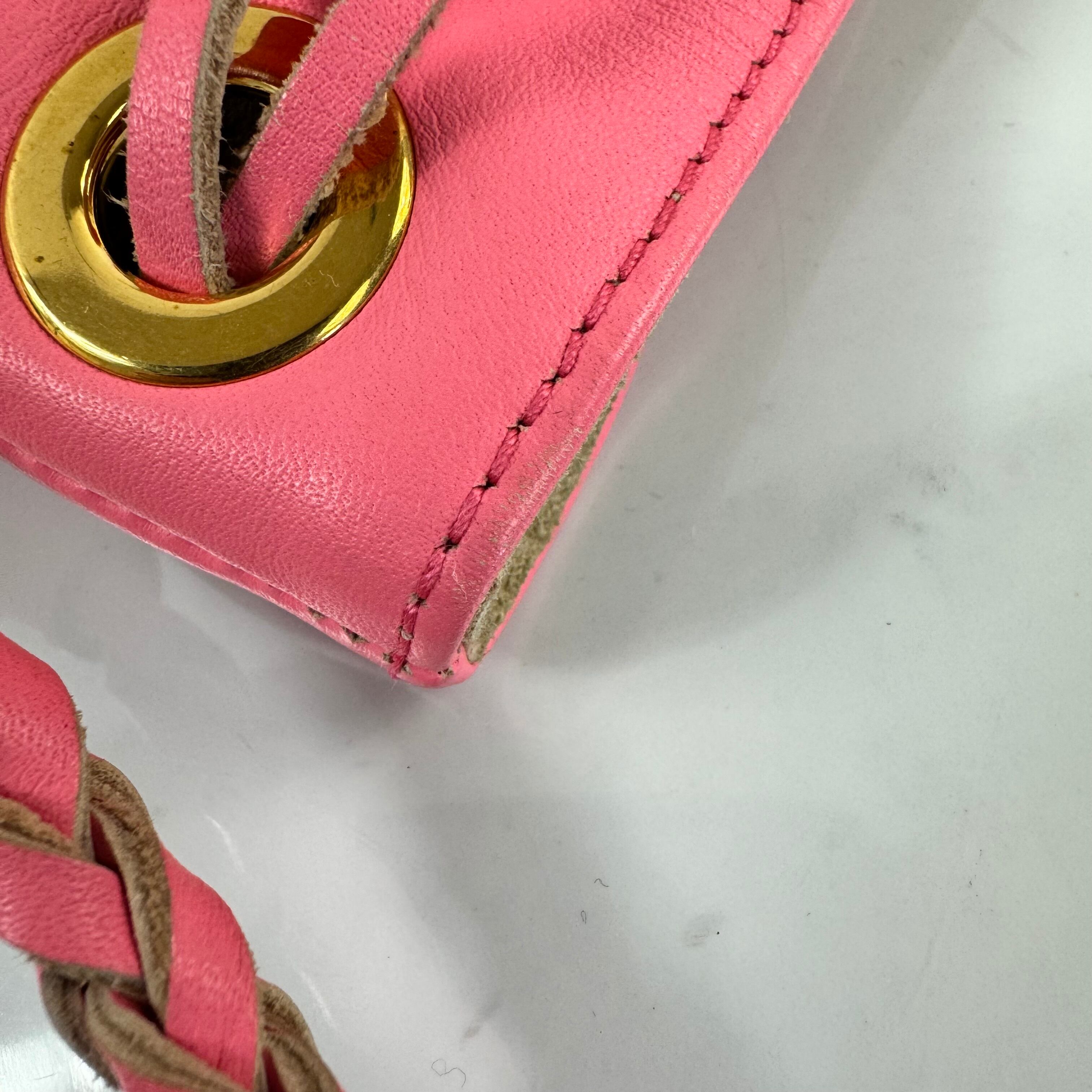 J&M DAVIDSON カーニバル L ショルダーバッグ フリンジ ピンク