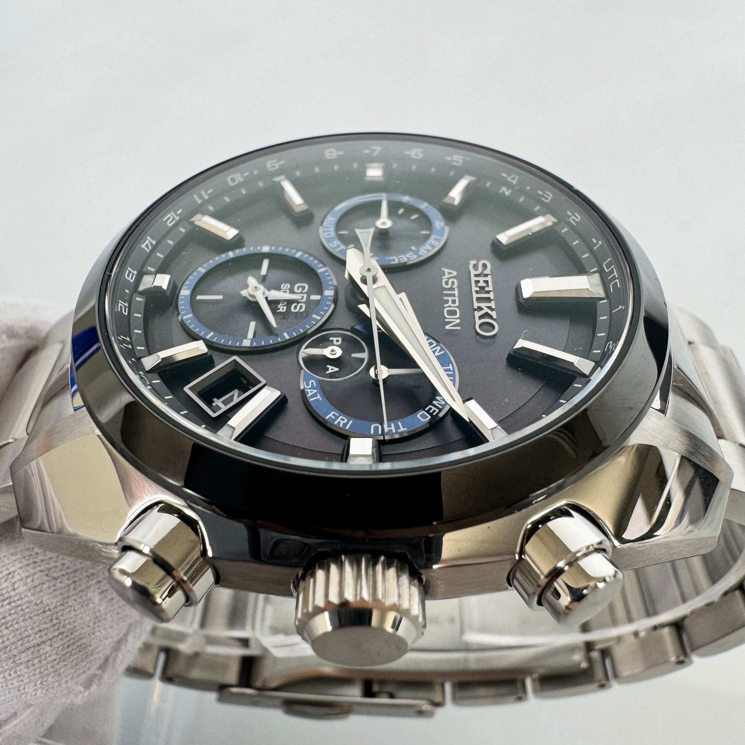 【美品】セイコー アストロン SBXC053 5X53-0AJ0 電波ソーラー GPS 黒 ステンレス