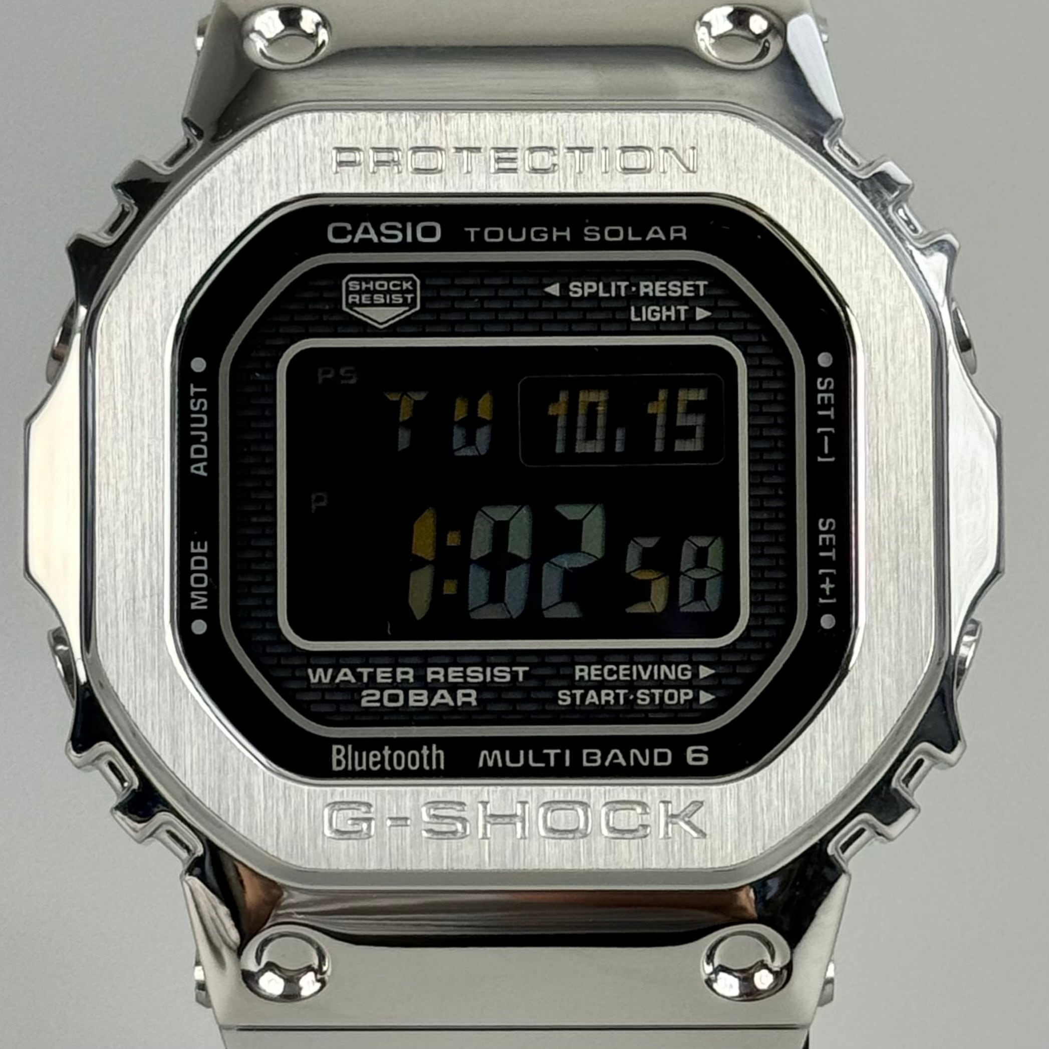 【美品】カシオ CASIO ジーショック G-SHOCK GMW-B5000-1JF 電波ソーラー デジタル 黒 Bluetooth 樹脂ベルト