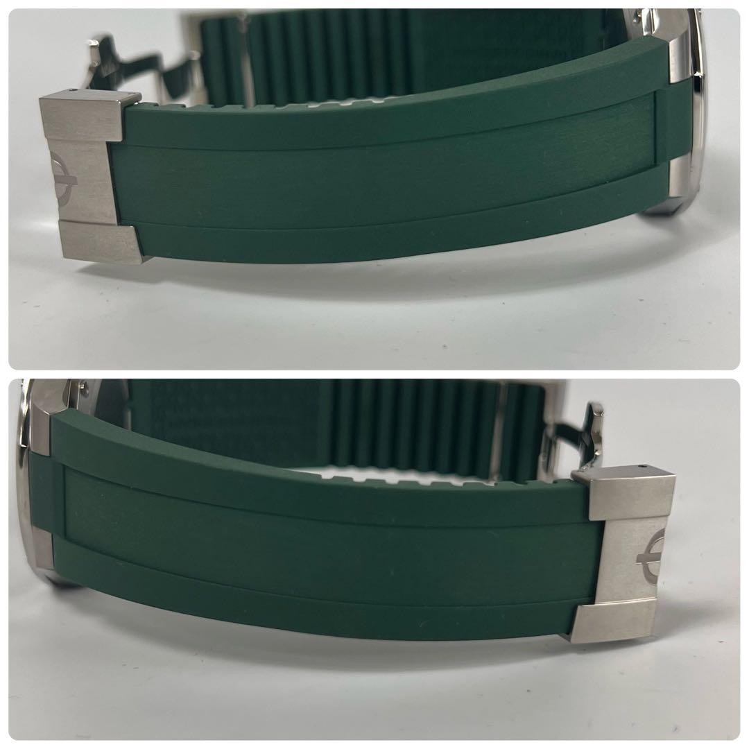 【希少】ボーム&メルシー リビエラ クォーツ グリーン デイト表示 ラバー