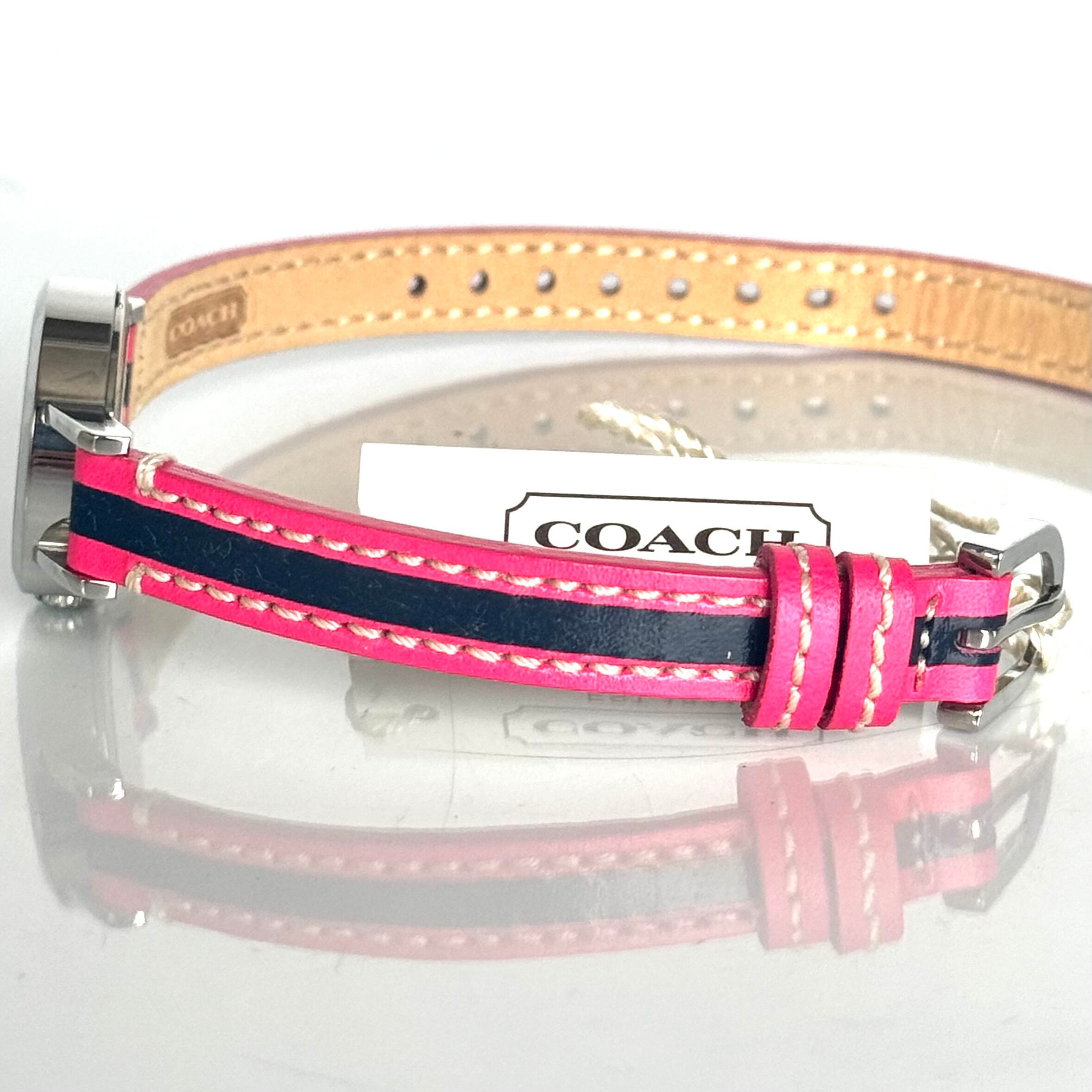 【ほぼ未使用】コーチ ニューステューディオ CA.65.7.14.0622 クォーツ 2針 シルバー 革ベルト レディース