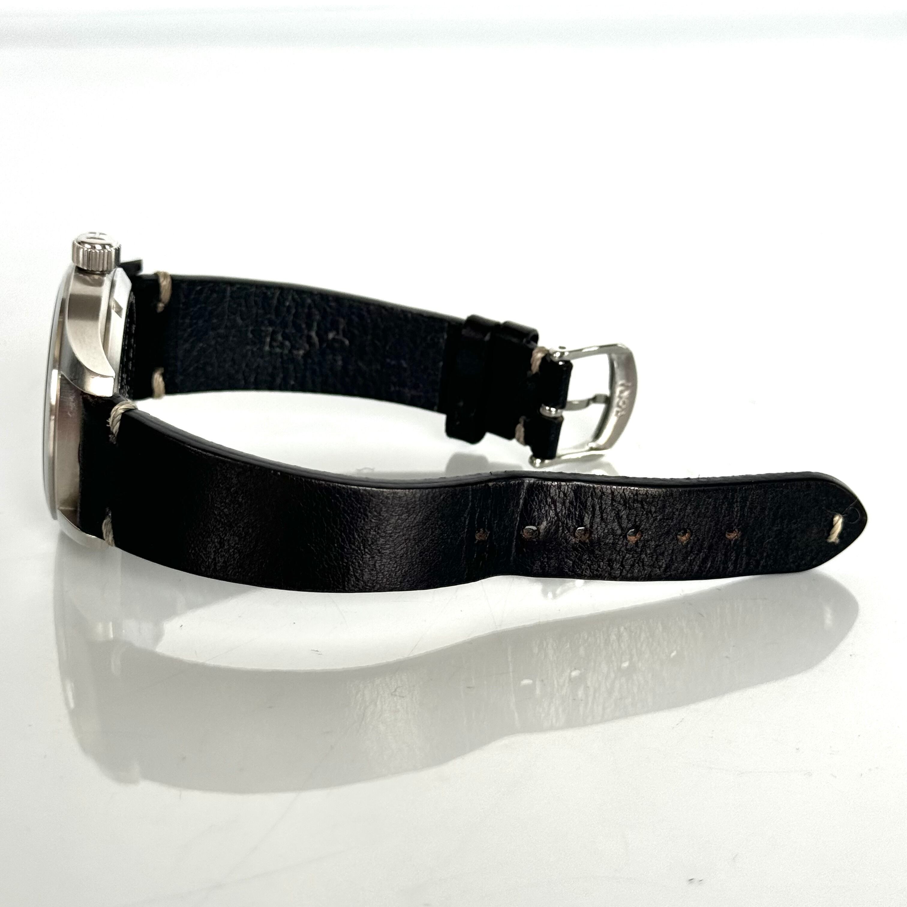 【希少】ハミルトン カーキフィールド H89415733 H894150 ナノユニバース別注 限定品 自動巻 黒 革ベルト デイト表示