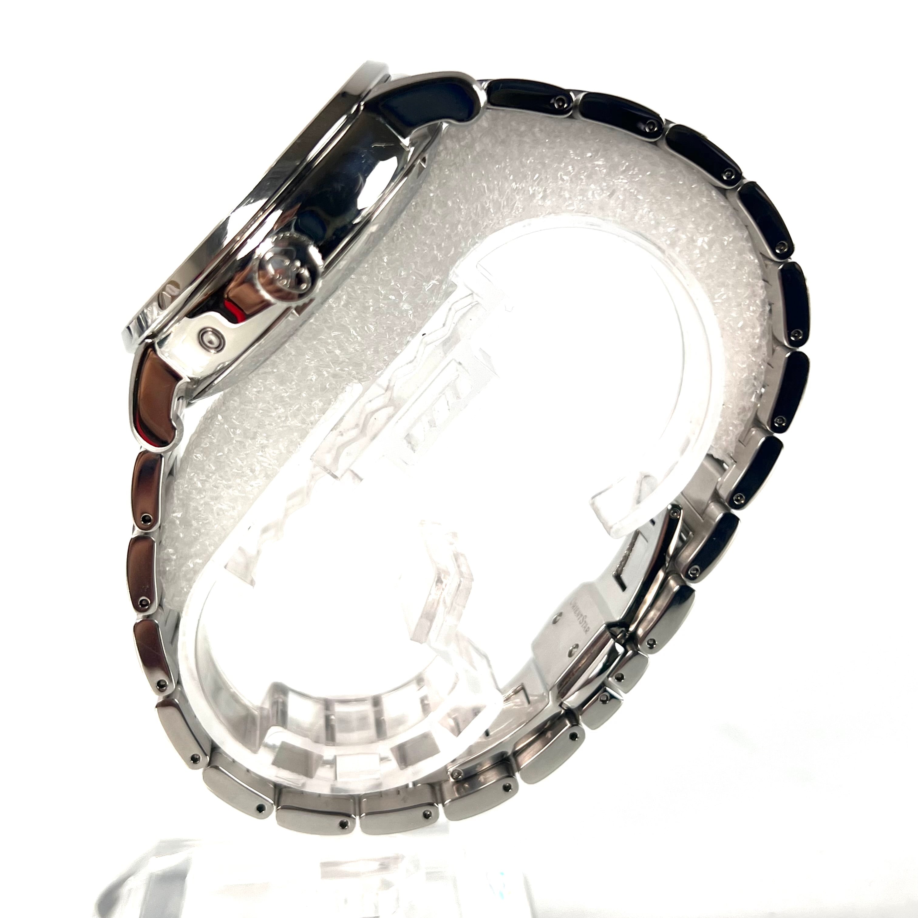 【美品】オリエント オリエントスター RK-AM0005S F7X6-UAA0 自動巻 手巻 セミスケルトン シルバー デイト表示 パワーリザーブ ムーンフェイズ ローマ数字