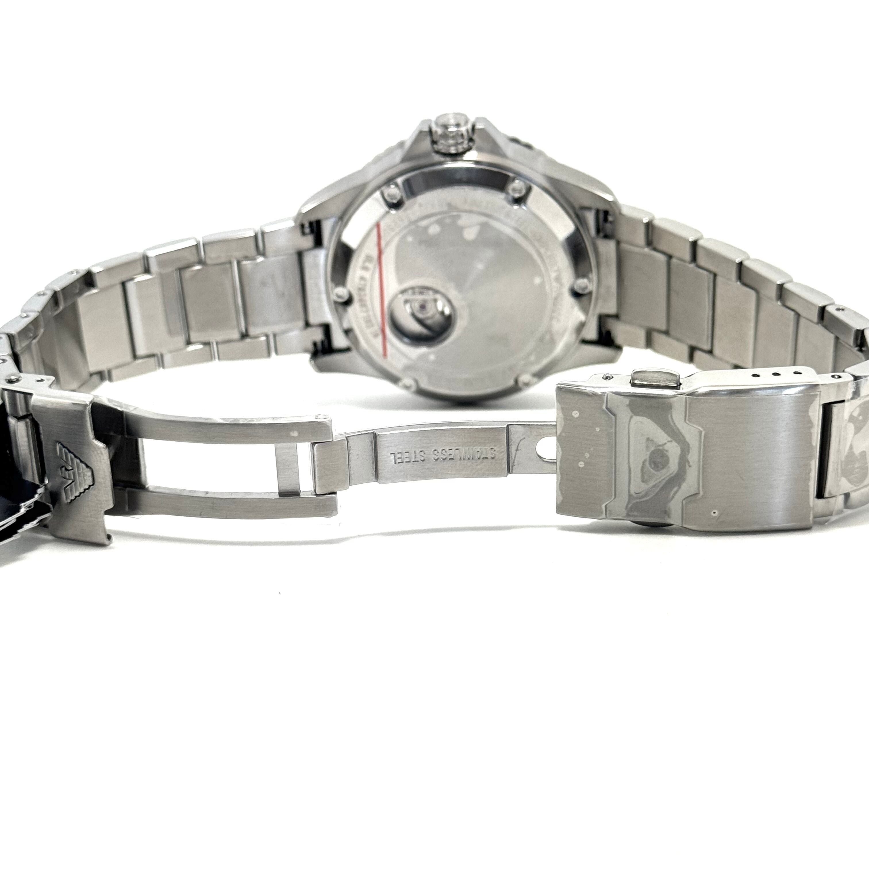 【未使用】エンポリオアルマーニ EMPORIO ARMANI AR-60061 メカニコ 自動巻 スケルトン グリーン デイト表示