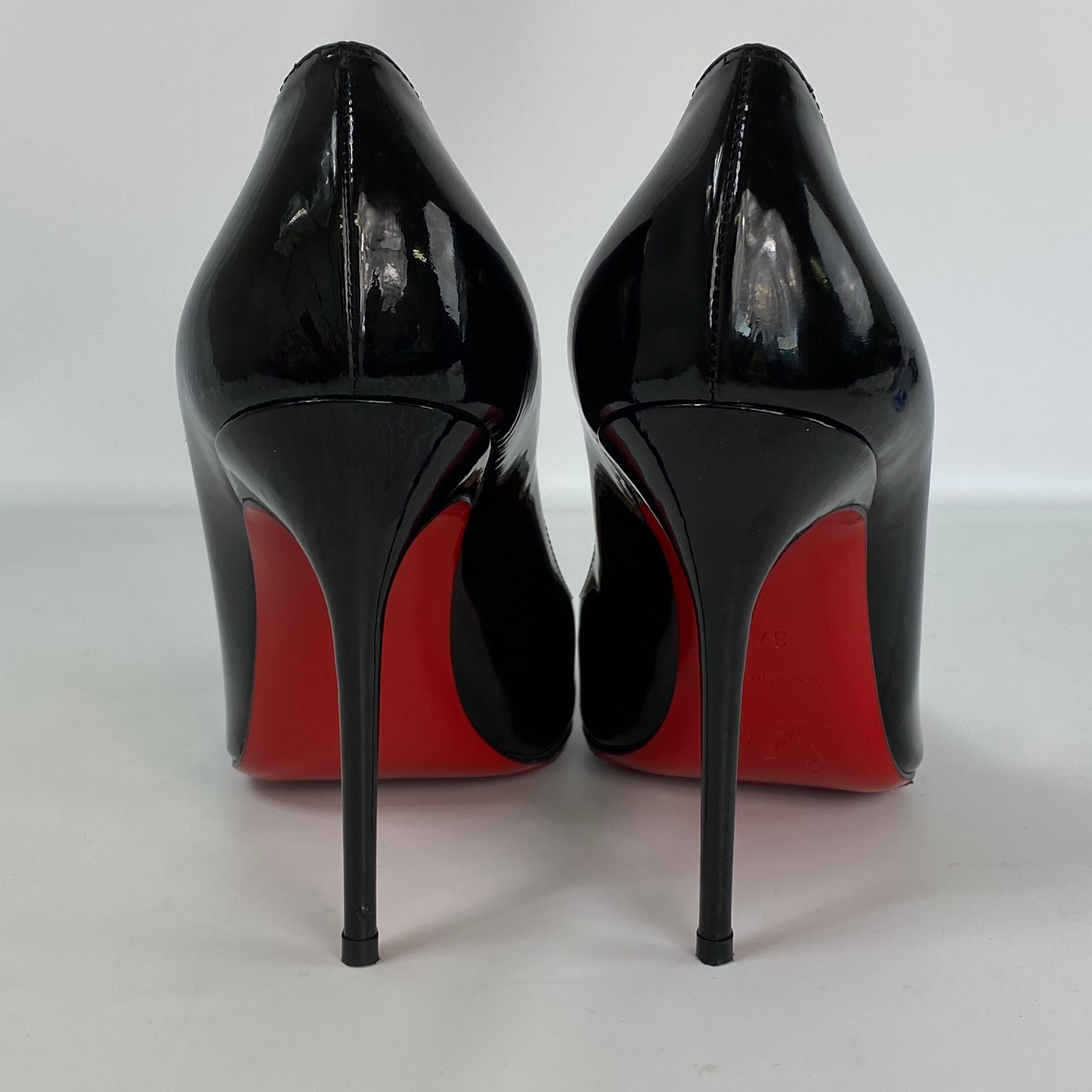 クリスチャンルブタン パンプス NUDE パテント ハイヒール 黒 37