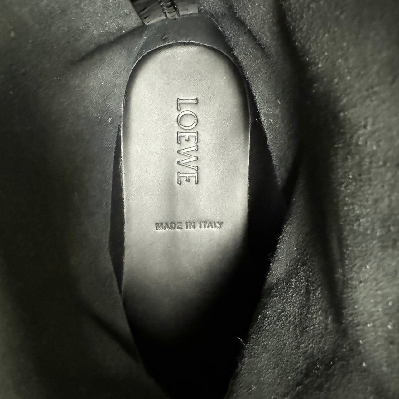 ロエベ LOEWE パテント ブーツ 黒 メンズ 41 日本サイズ26cm