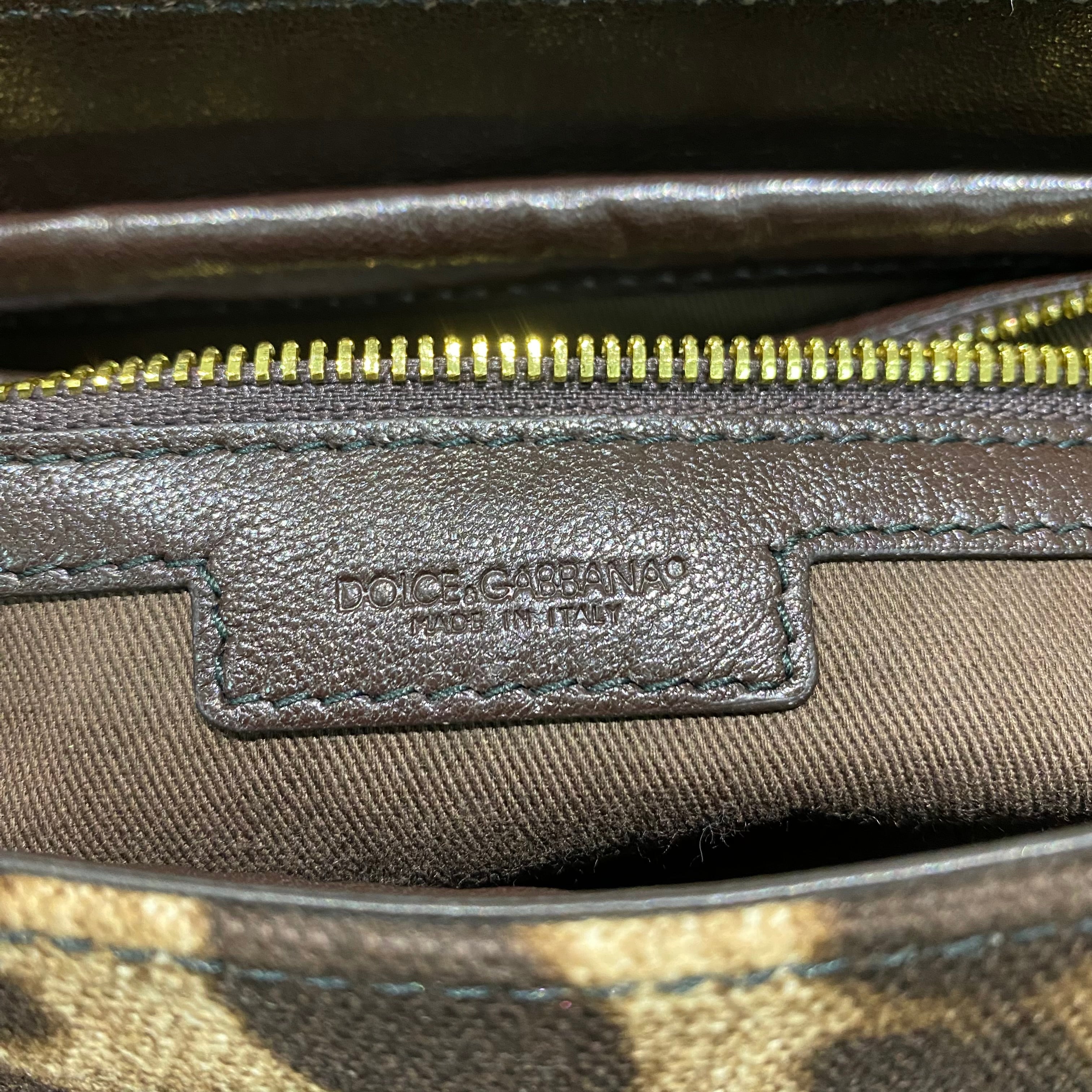 【希少】ドルチェアンドガッバーナ Dolce&Gabbana D&G バンドバッグ 2way レオパード パイソン キャンバス