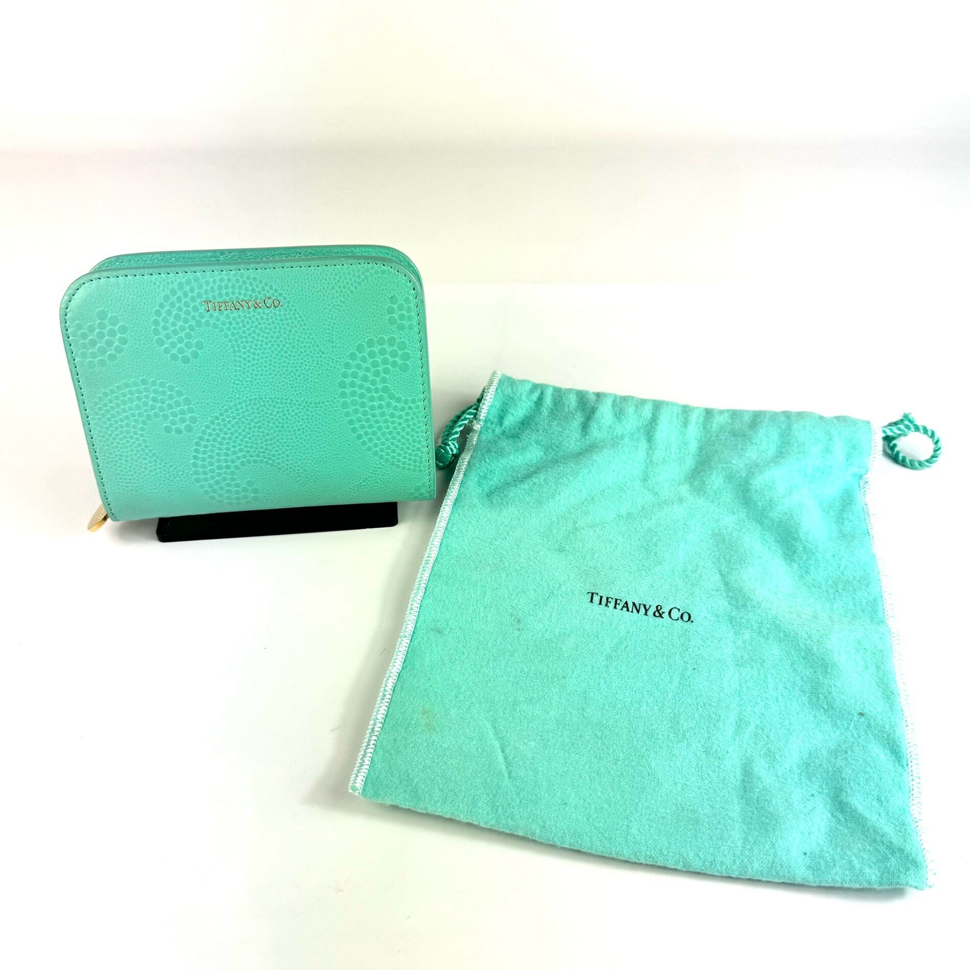 ティファニー 財布 レクタンギュラー ミニウォレット コインケース ティファニーブルー レザー