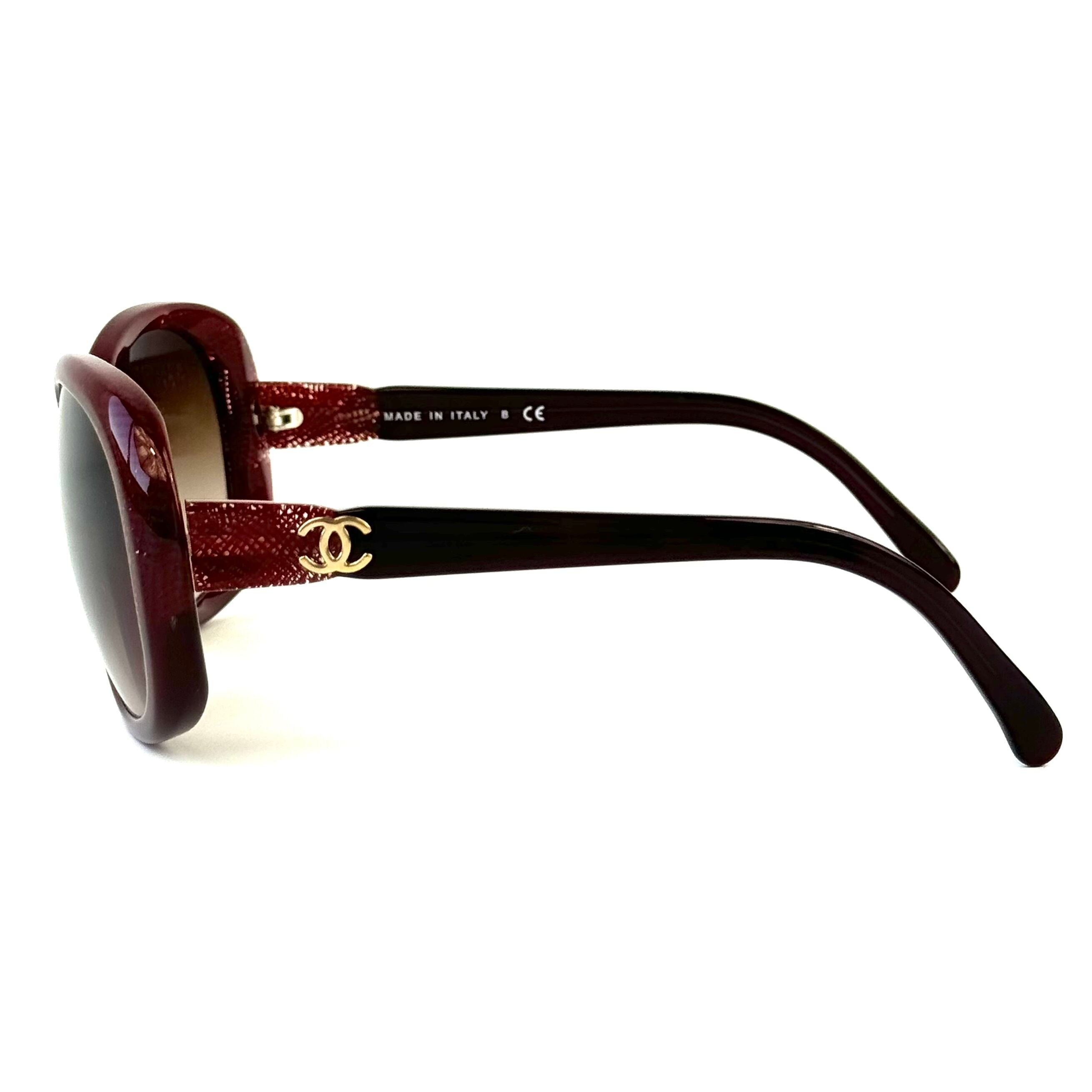 【美品】シャネル サングラス 5189-A ココマーク グラデーション 赤