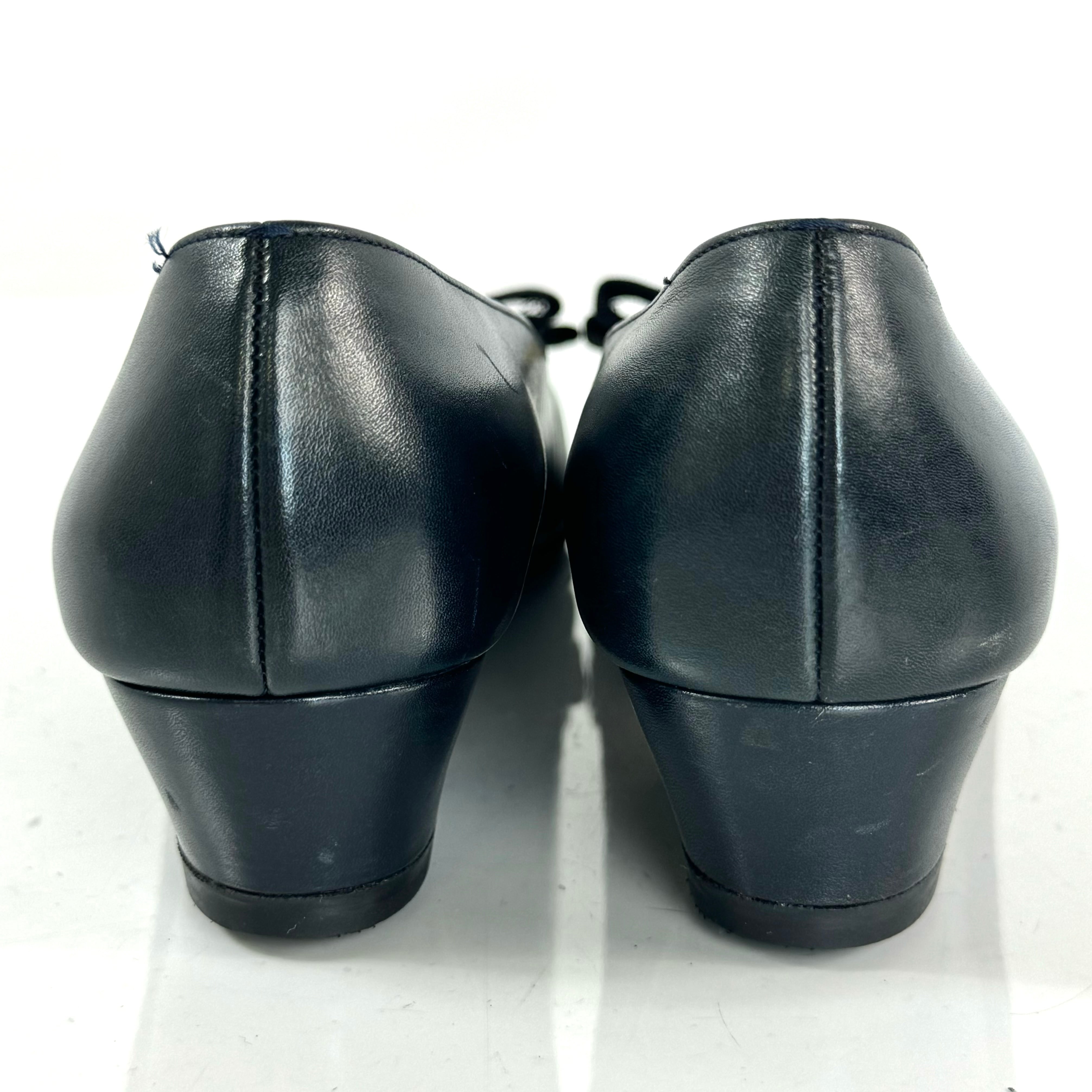 サルヴァトーレフェラガモ パンプス ヴァラリボン カーフレザー 5 1/2 B 23cm 黒