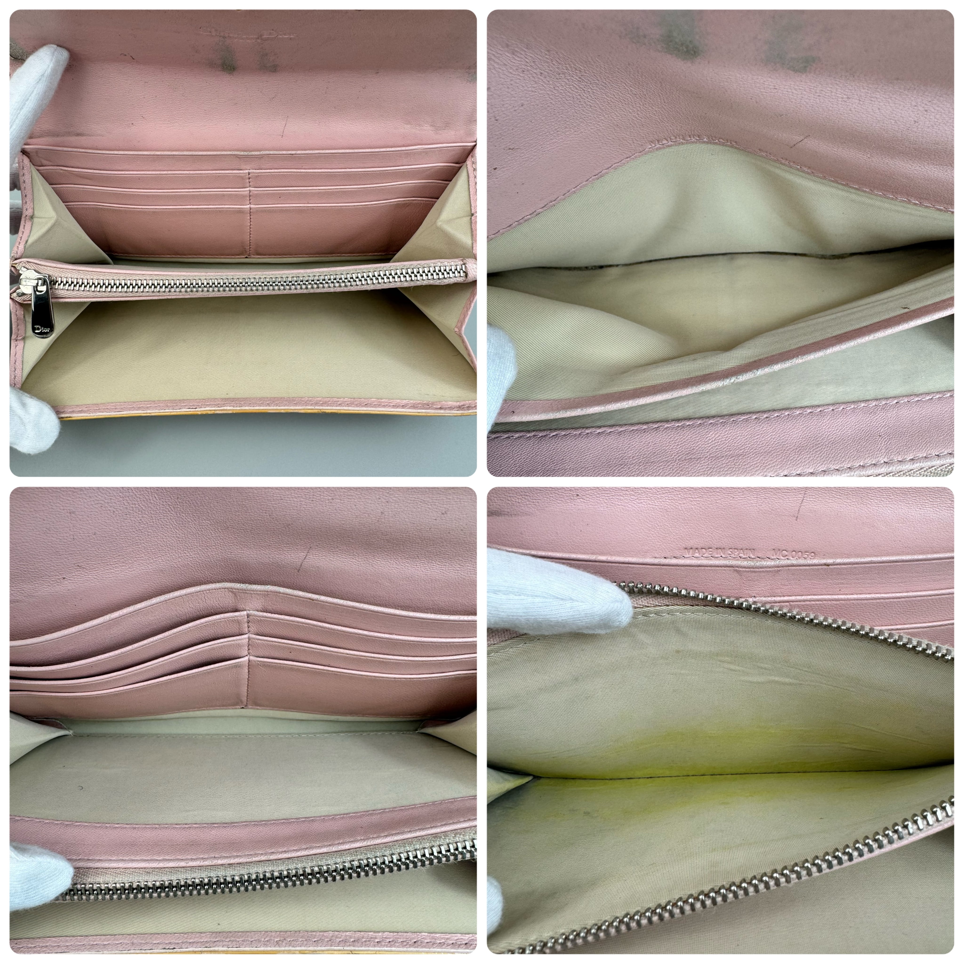 クリスチャンディオール ロングウォレット アルティメット エナメルトロッター ライトピンク