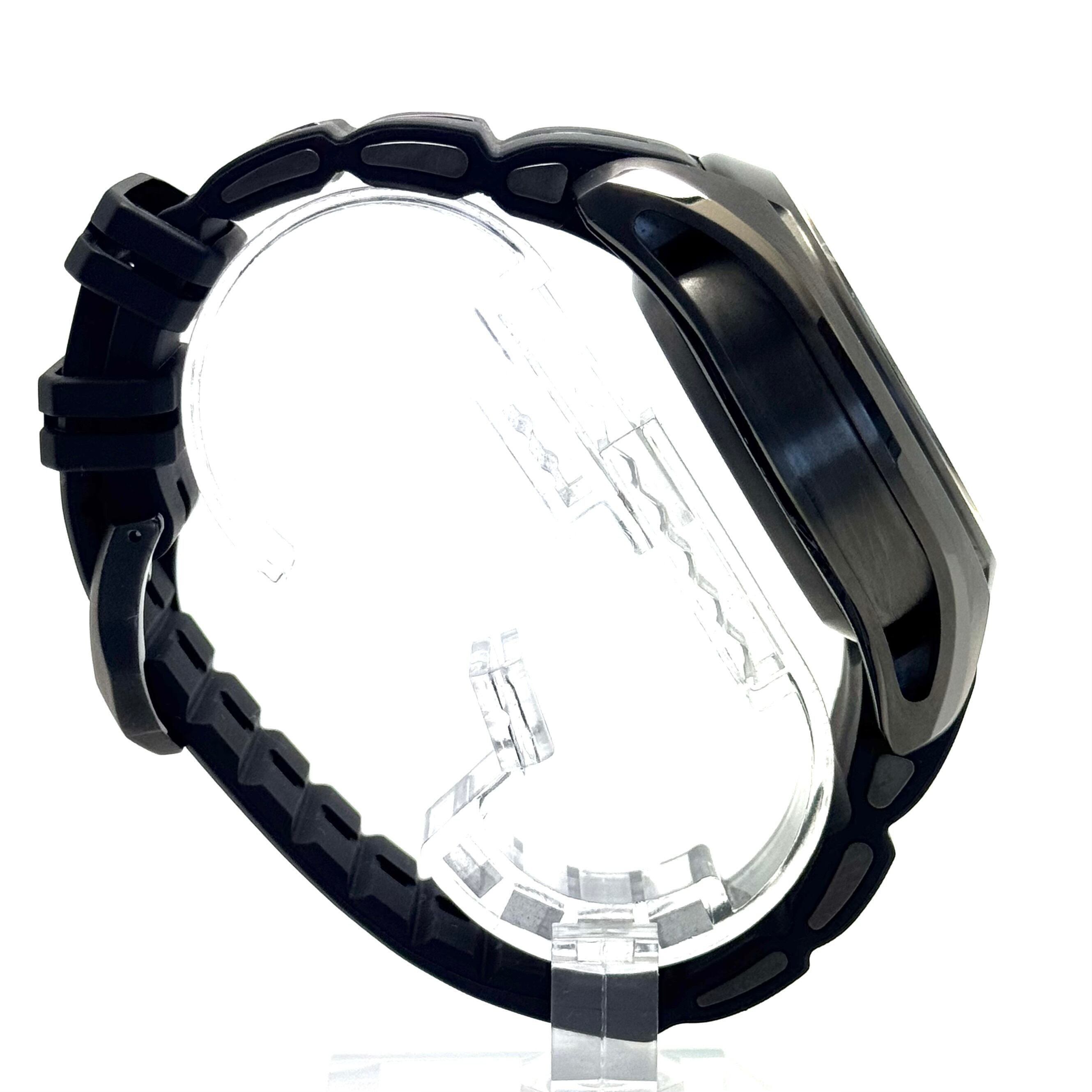 【美品】シチズン CITIZEN サテライトウェーブ Satellite Wave CC1076-02E H909-S085012 電波ソーラー チタニウム 黒 デイト表示 ラバーベルト