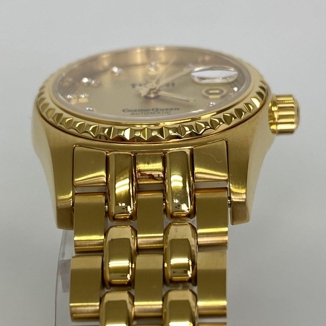 【未使用】チトーニ TITONI コスモキング 729GDB 自動巻 デイト表示 ゴールド