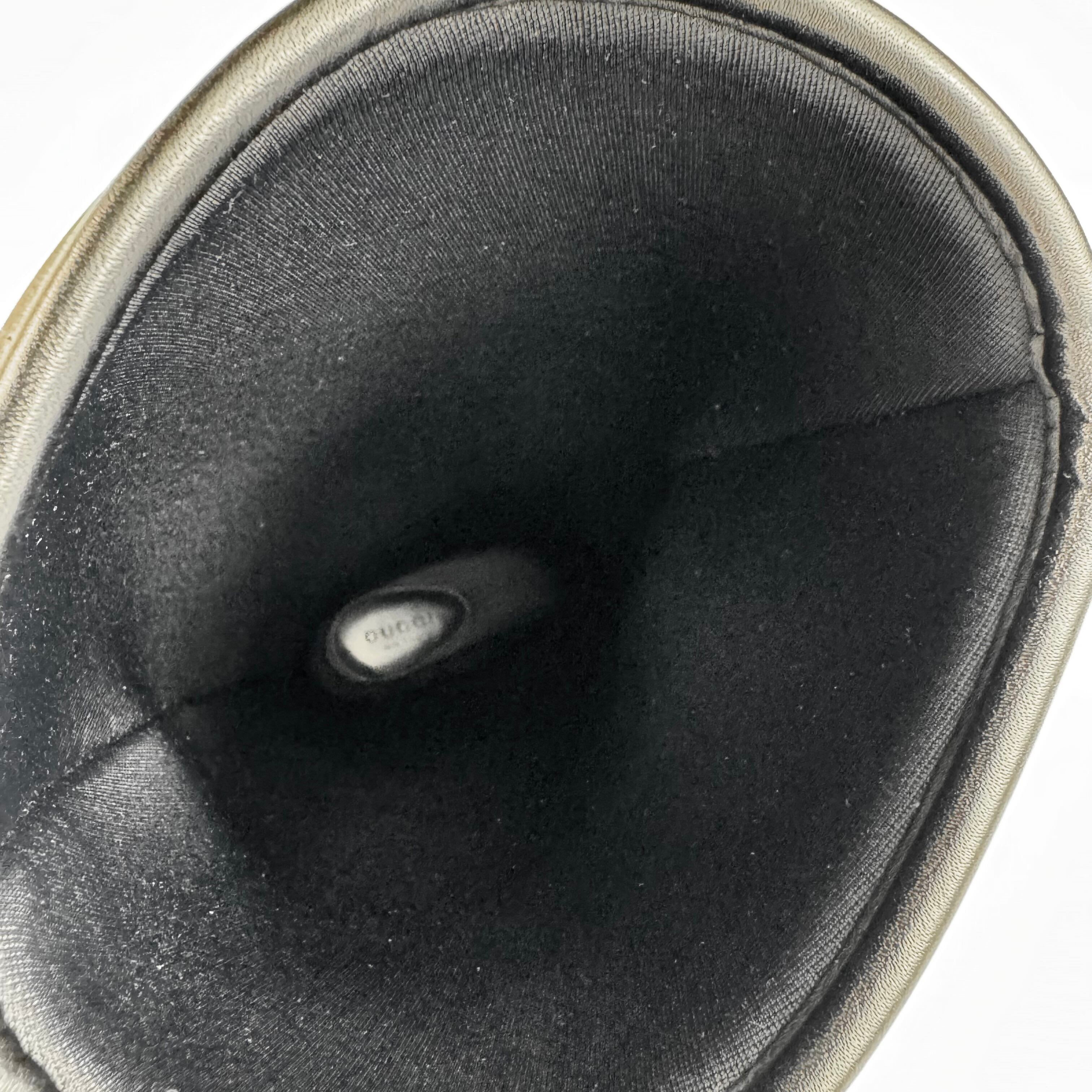 【美品】グッチ GUCCI レインブーツ モノグラム ラバー 黒 24cm