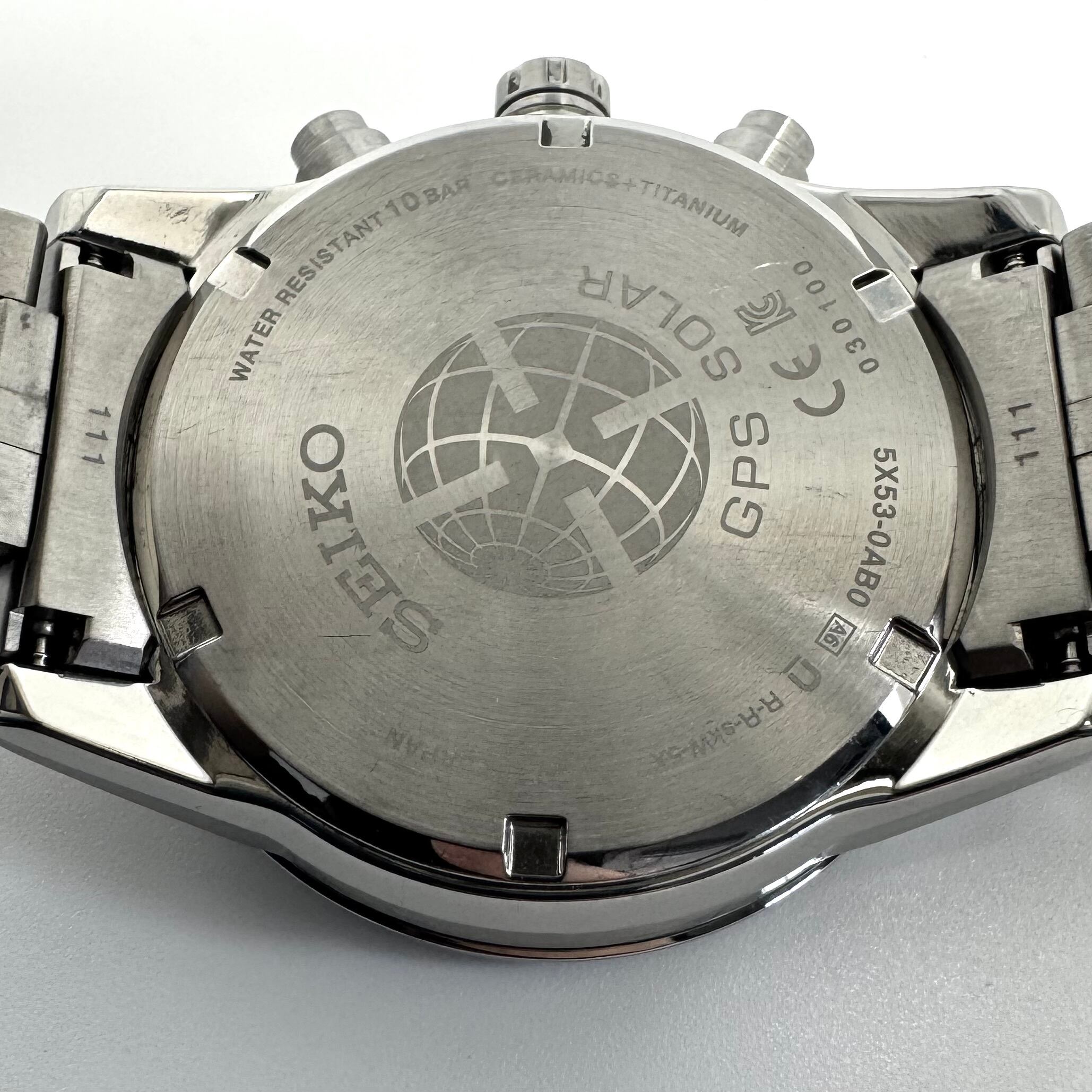 セイコー SEIKO アストロン ASTRON SBXC003 5X53-0AB0 電波ソーラー 黒 デイト表示 チタニウム セラミック