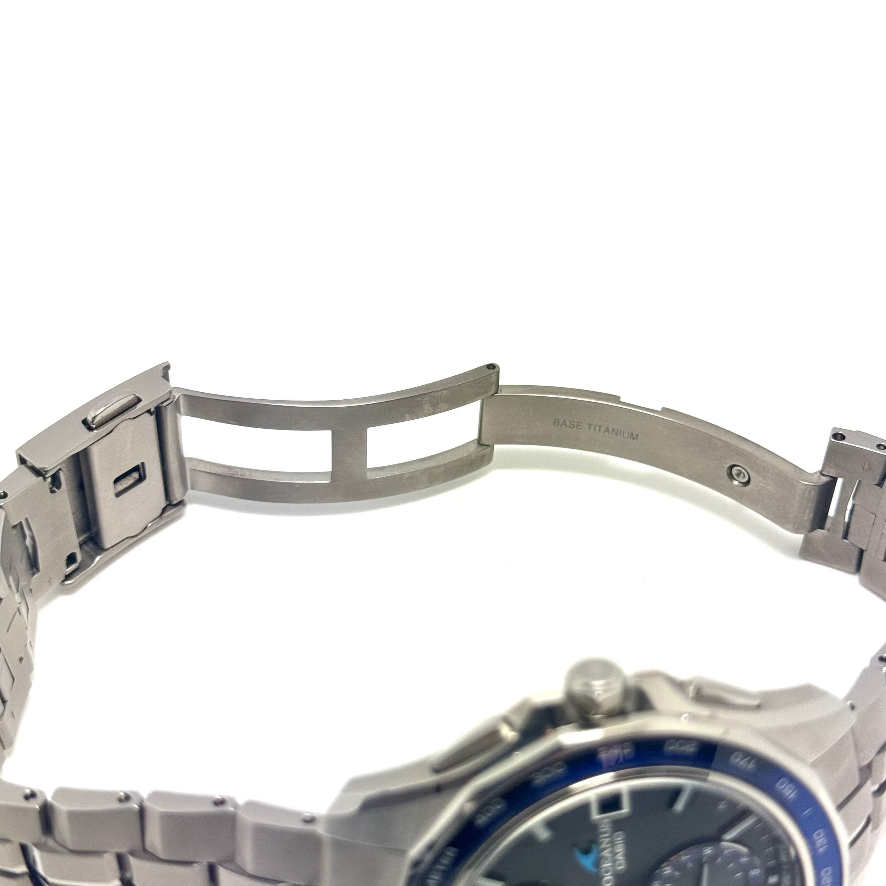 【美品】カシオ CASIO オシアナス OCEANUS Manta S7000 Series OCW-S7000-1AJF 電波ソーラー モバイルリンク デイト表示