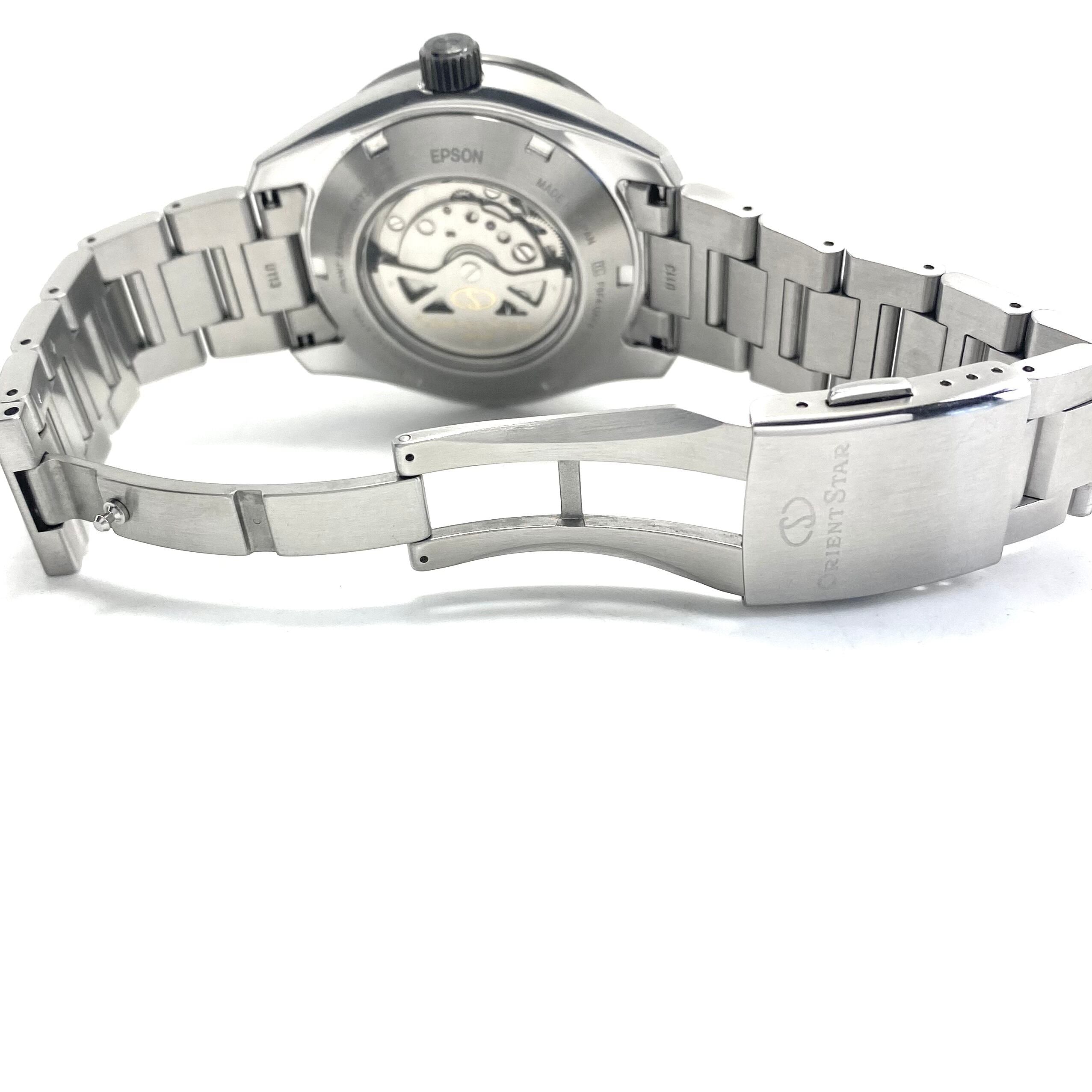 【美品・動作良好】 腕時計 メンズ オリエントスター コンテンポラリー アバンギャルドスケルトン RK-AV0A01B F6F4-UAF0 自動巻 パワーリザーブ 黒 10気圧防水