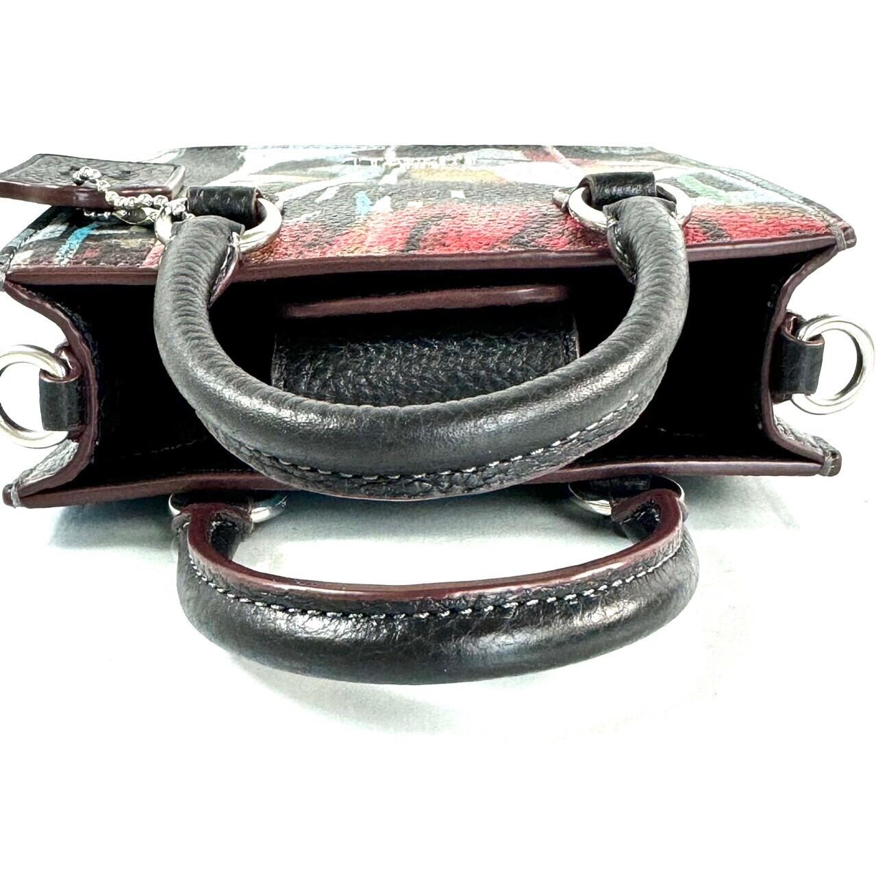 【ほぼ未使用】コーチ Coach CM213 ミニトートバッグ ミント&サーフ マルチカラー