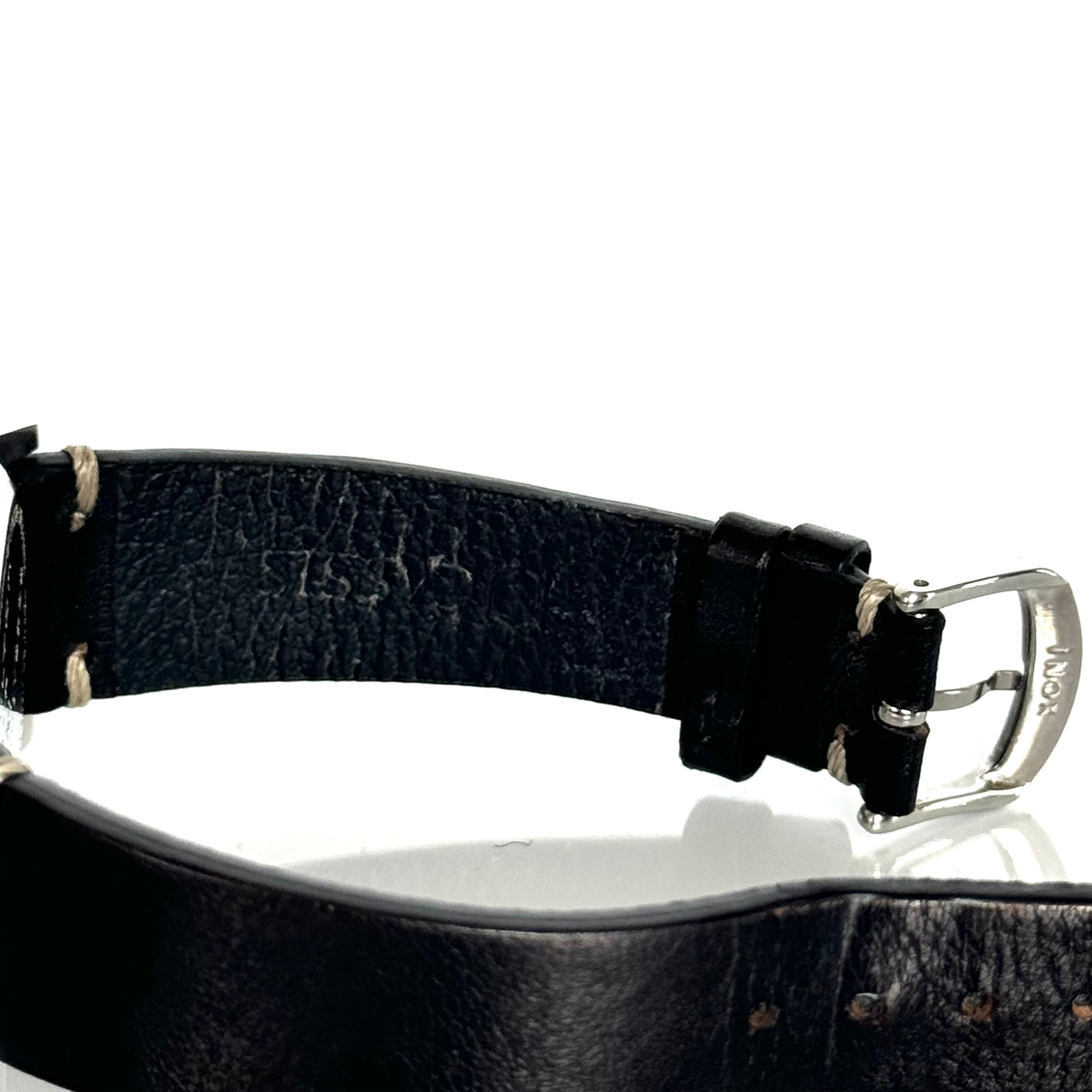 【希少】ハミルトン カーキフィールド H89415733 H894150 ナノユニバース別注 限定品 自動巻 黒 革ベルト デイト表示