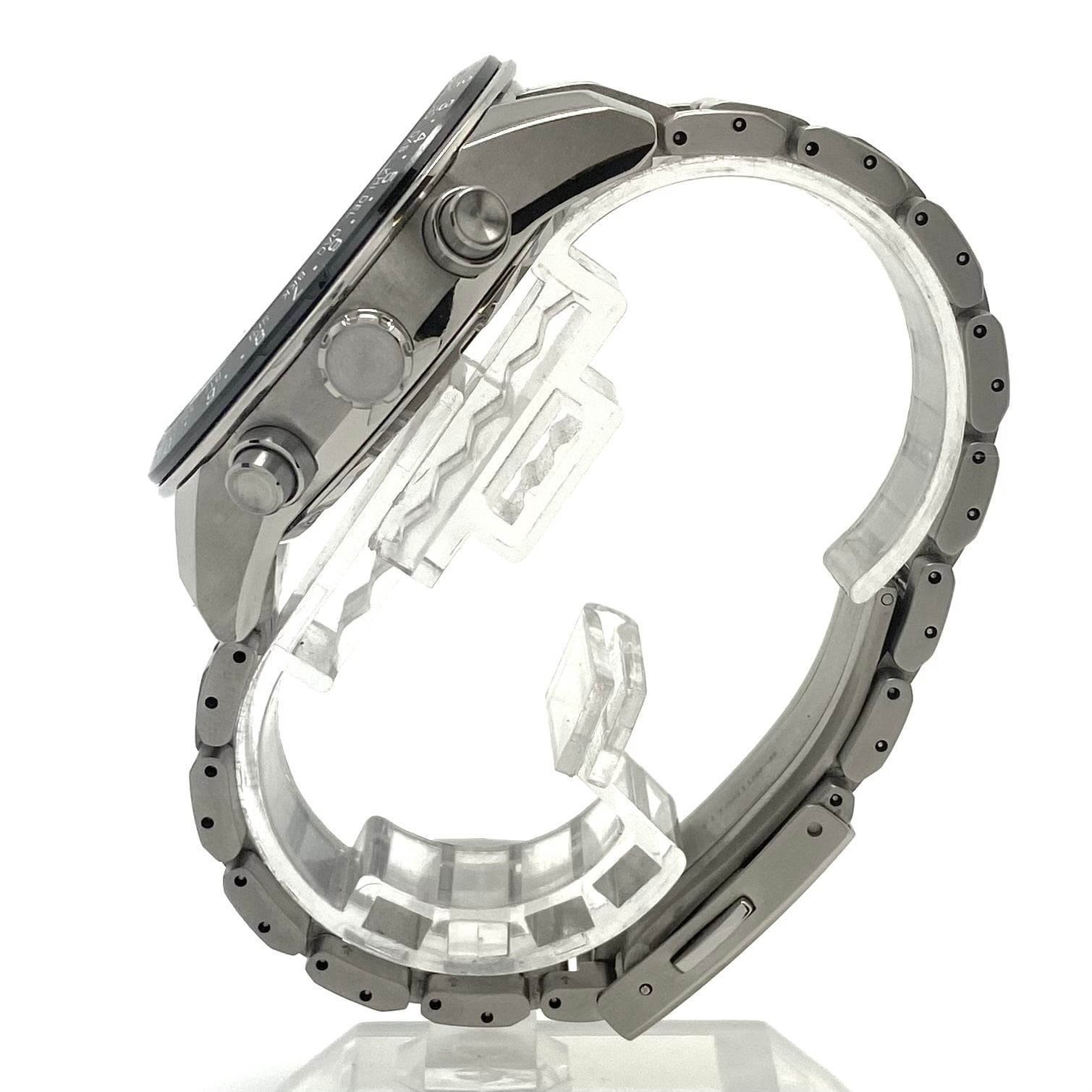 【美品】セイコー アストロン SBXC003 5X53-0AB0 電波ソーラー 黒 デイト表示 チタニウム セラミック