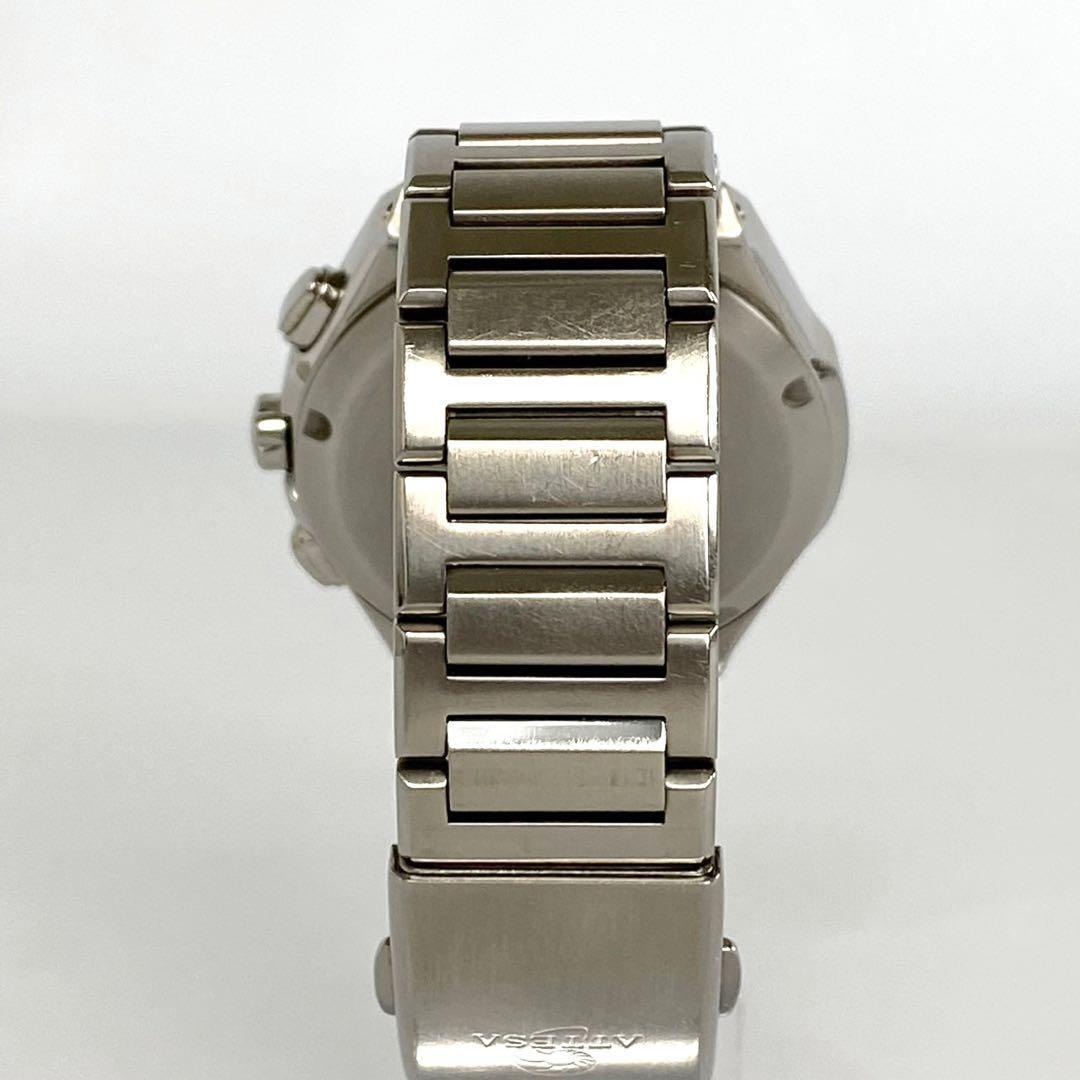 シチズン アテッサ E610 エコドライブ デイト表示 シルバー チタン