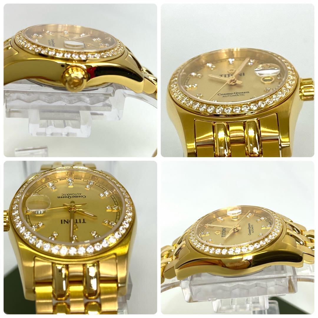 【未使用】チトーニ コスモキング 729G 自動巻 デイト表示 ゴールド GP