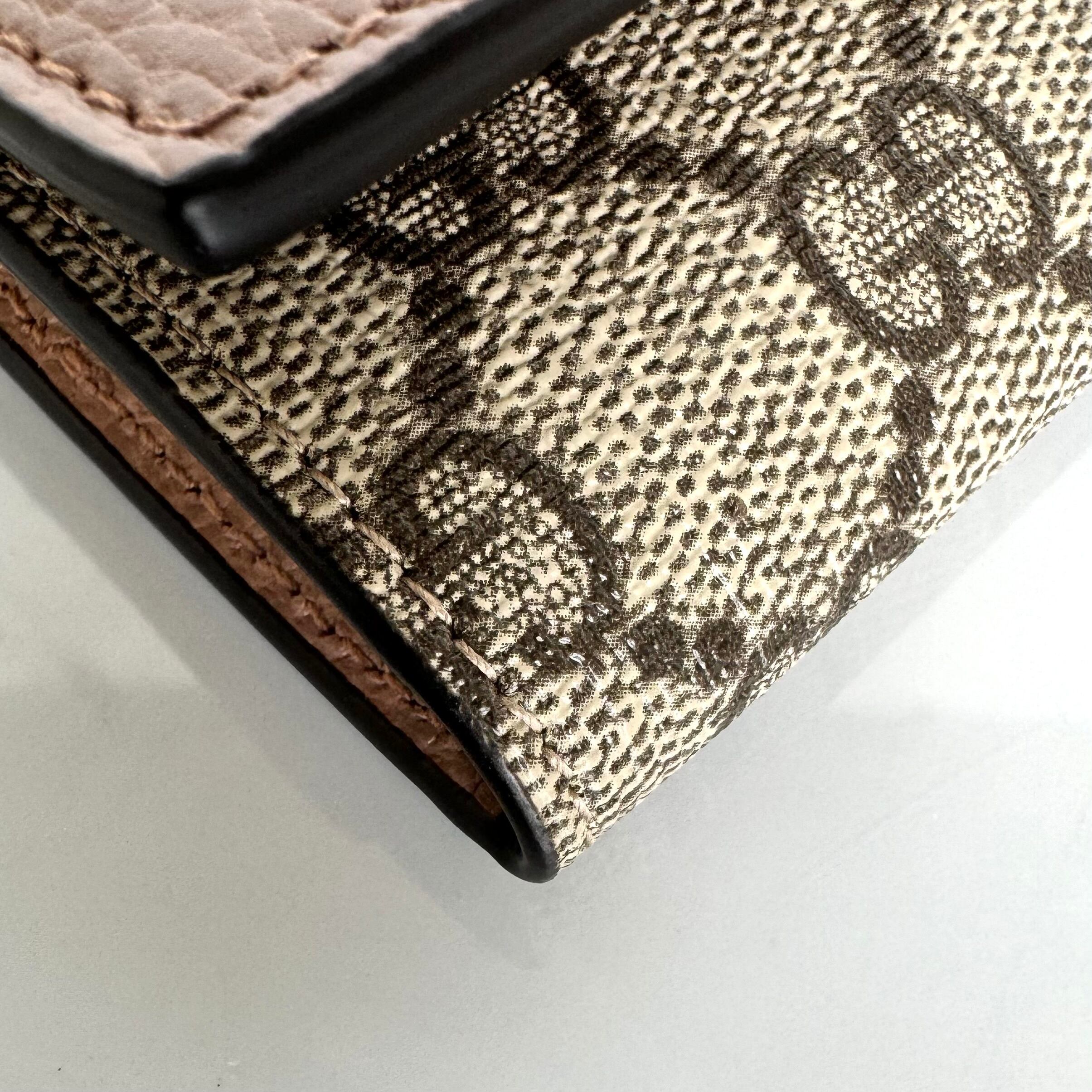 【未使用】グッチ キーケース 456118 GGマーモント GGスプリーム ベージュ レザー 6P