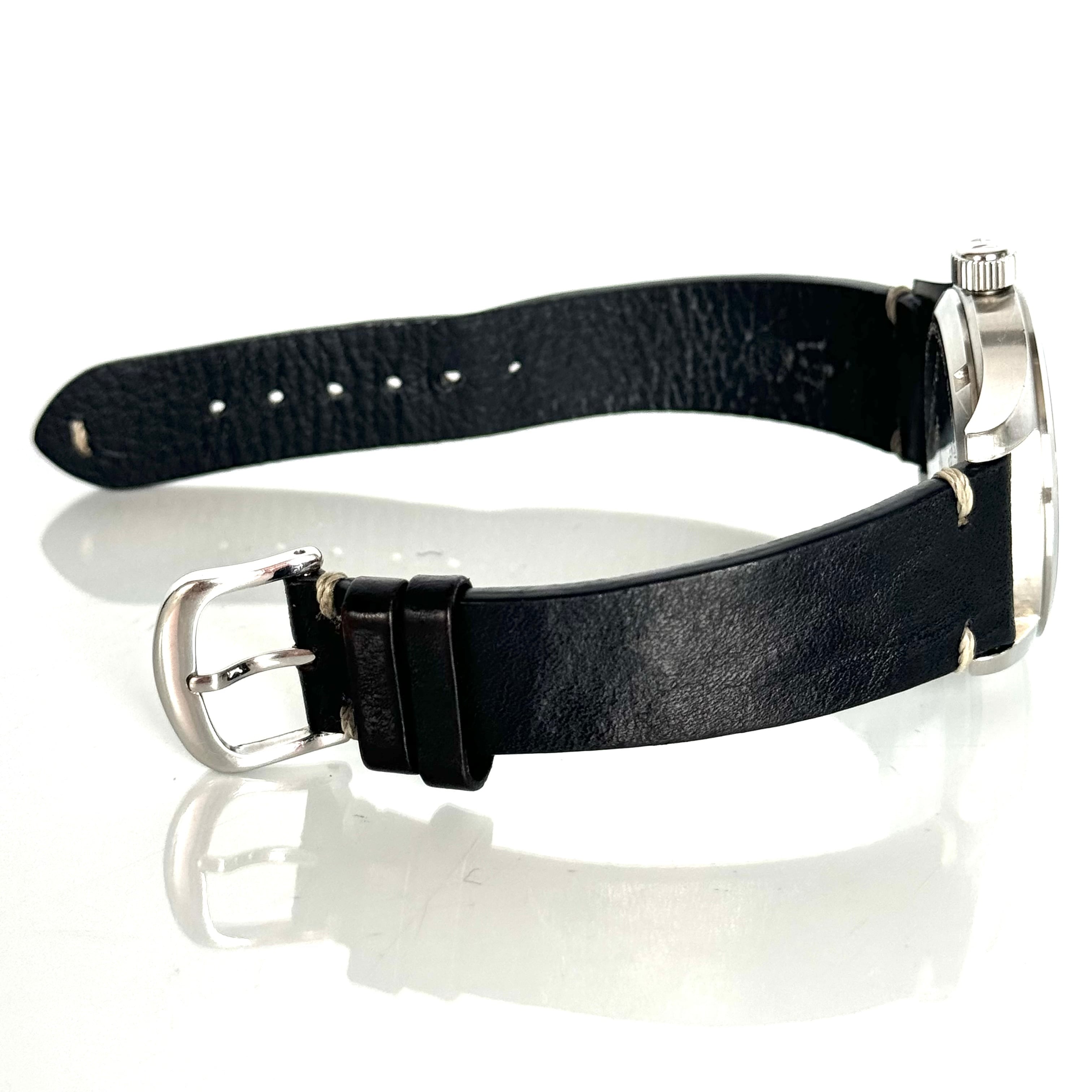 【希少】ハミルトン カーキフィールド H89415733 H894150 ナノユニバース別注 限定品 自動巻 黒 革ベルト デイト表示