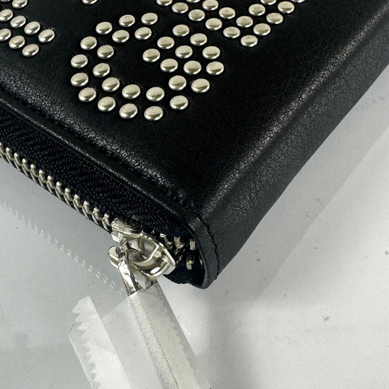 ヒステリックグラマー HYSTERIC GLAMOUR レザー 長財布 黒 ラウンドファスナー