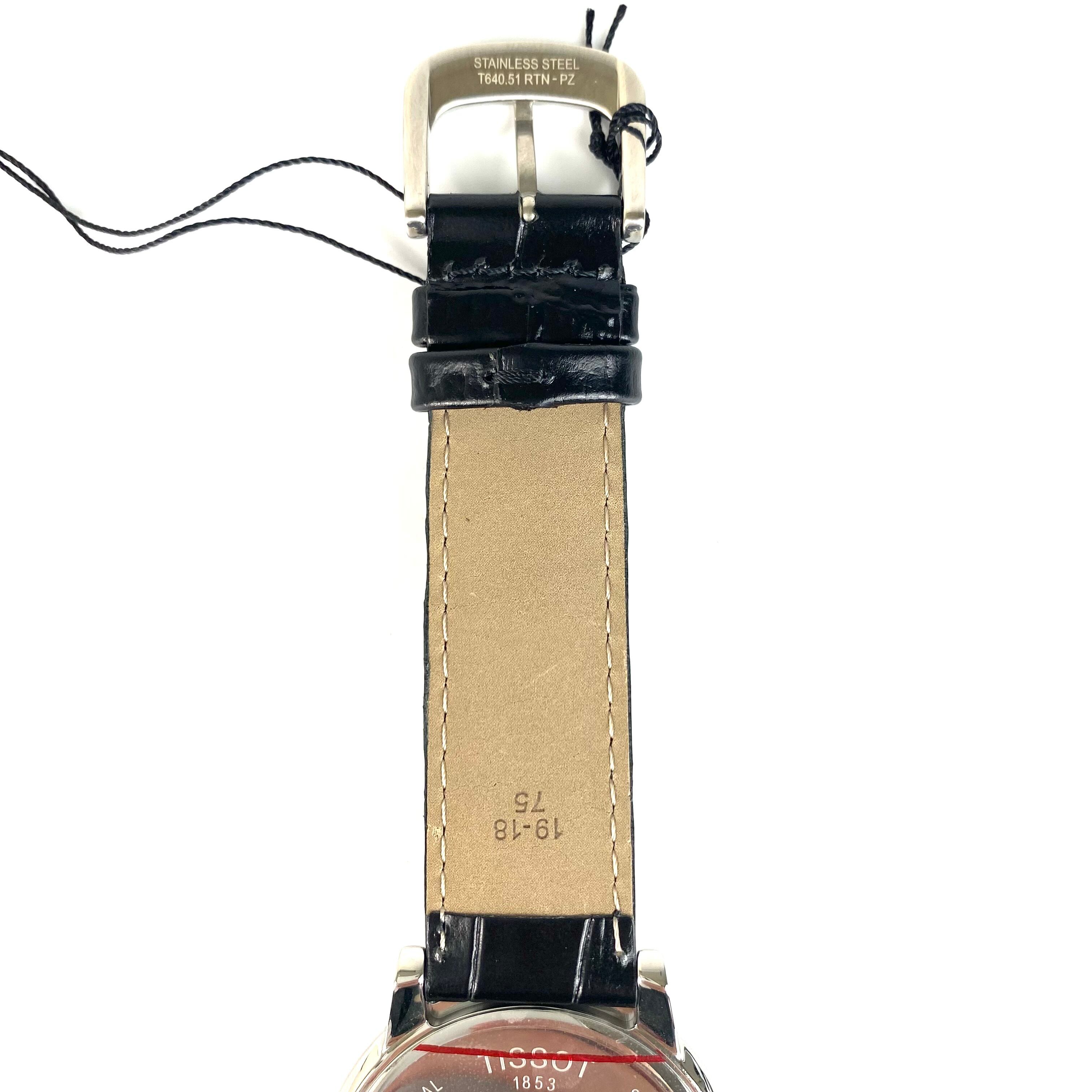 ティソ TISSOT Tクラシック カーソン T085410A クォーツ 白 デイト表示 革ベルト