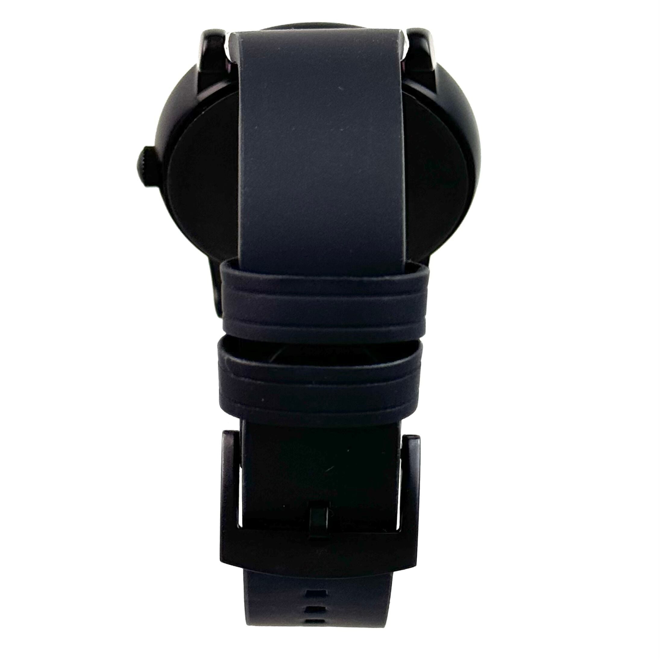 【美品】エンポリオアルマーニ EMPORIO ARMANI AR-11136 クォーツ 白 デイト表示 革ベルト