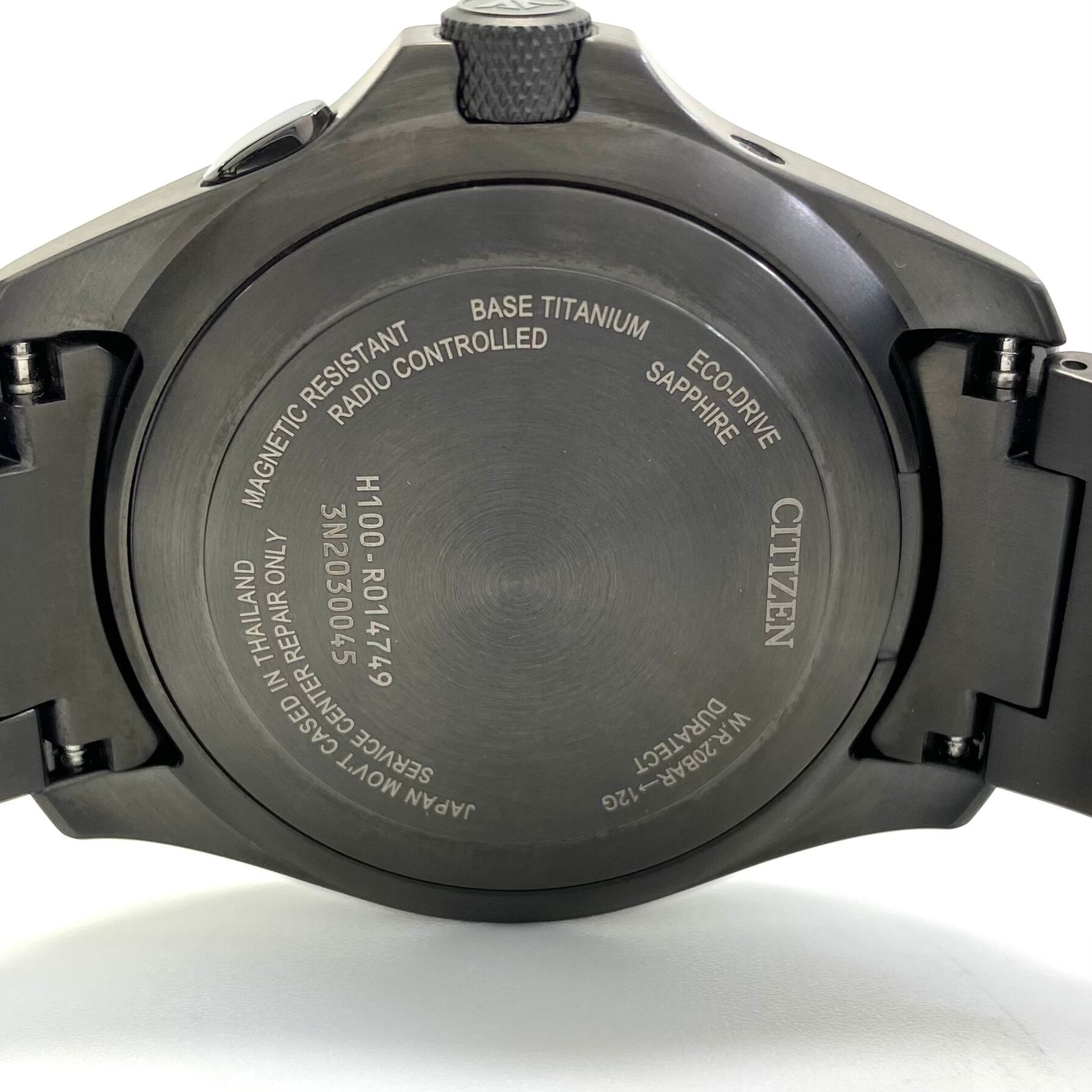 【ほぼ未使用】シチズン プロマスター LANDシリーズ AT6085-50E H100?R014749 電波ソーラー スーパーチタニウム デイデイト 黒