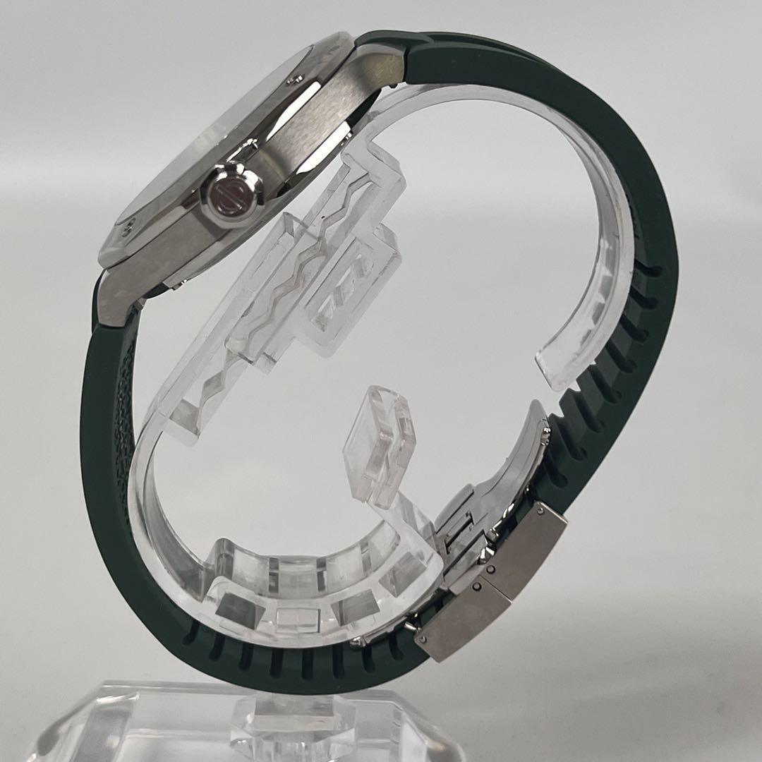 【希少】ボーム&メルシー リビエラ クォーツ グリーン デイト表示 ラバー