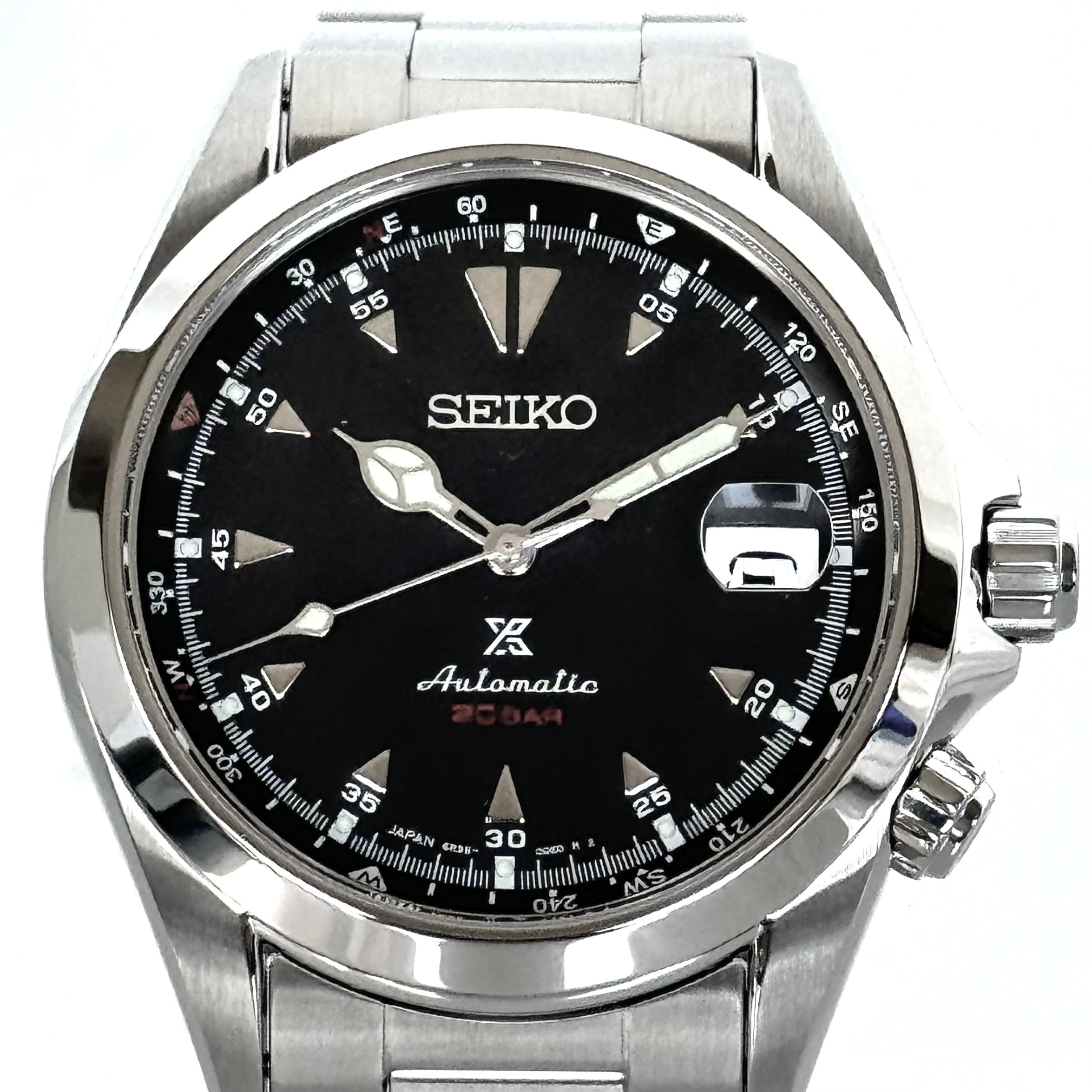 【美品】セイコー プロスペックス アルピニスト SBDC087 6R35?00E0 セイコーグローバルブランドコアショップ限定 自動巻 黒 裏スケ デイト表示