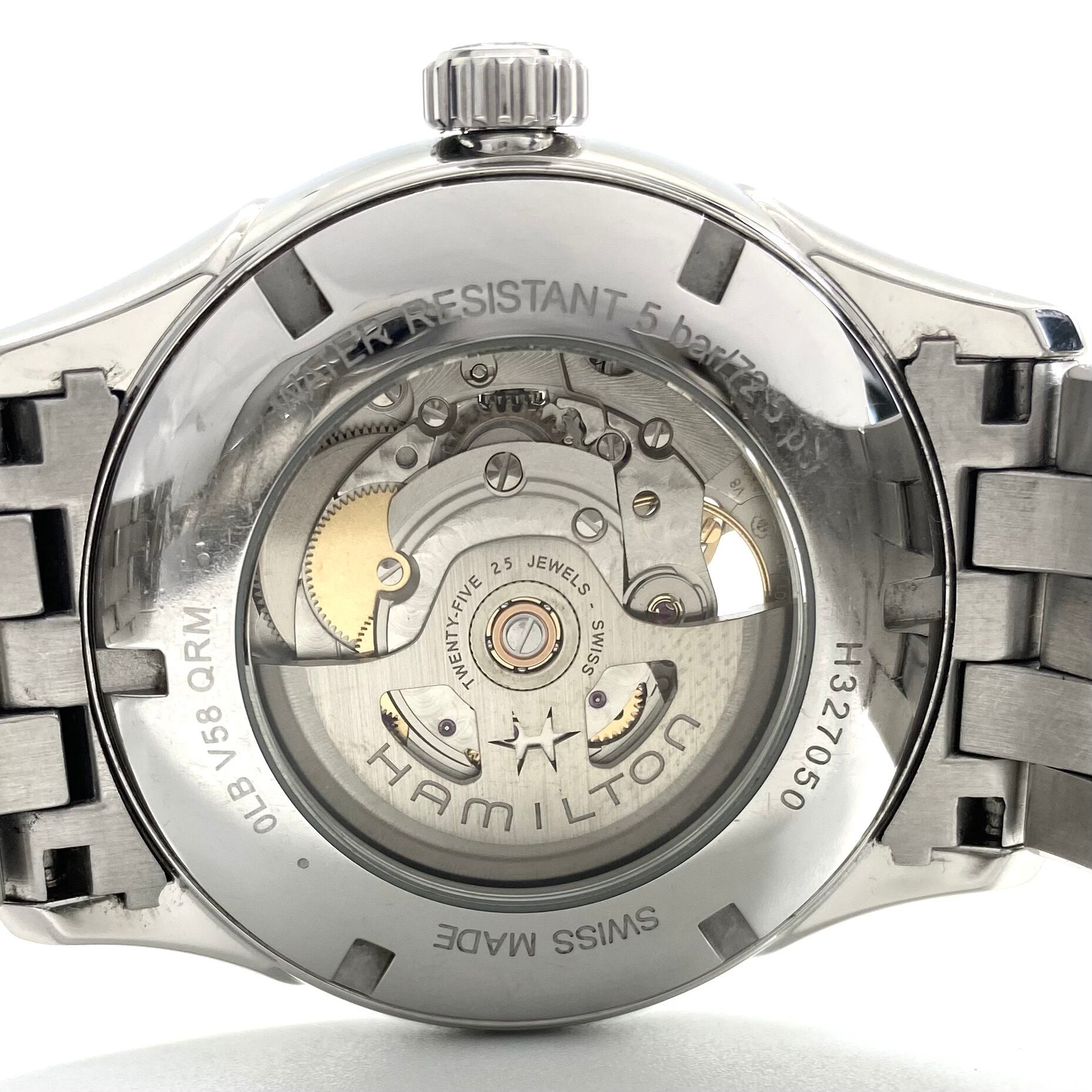 中古 腕時計 メンズ ハミルトン ジャズマスター オープンハート H32705181 H327050 自動巻 スケルトン 黒