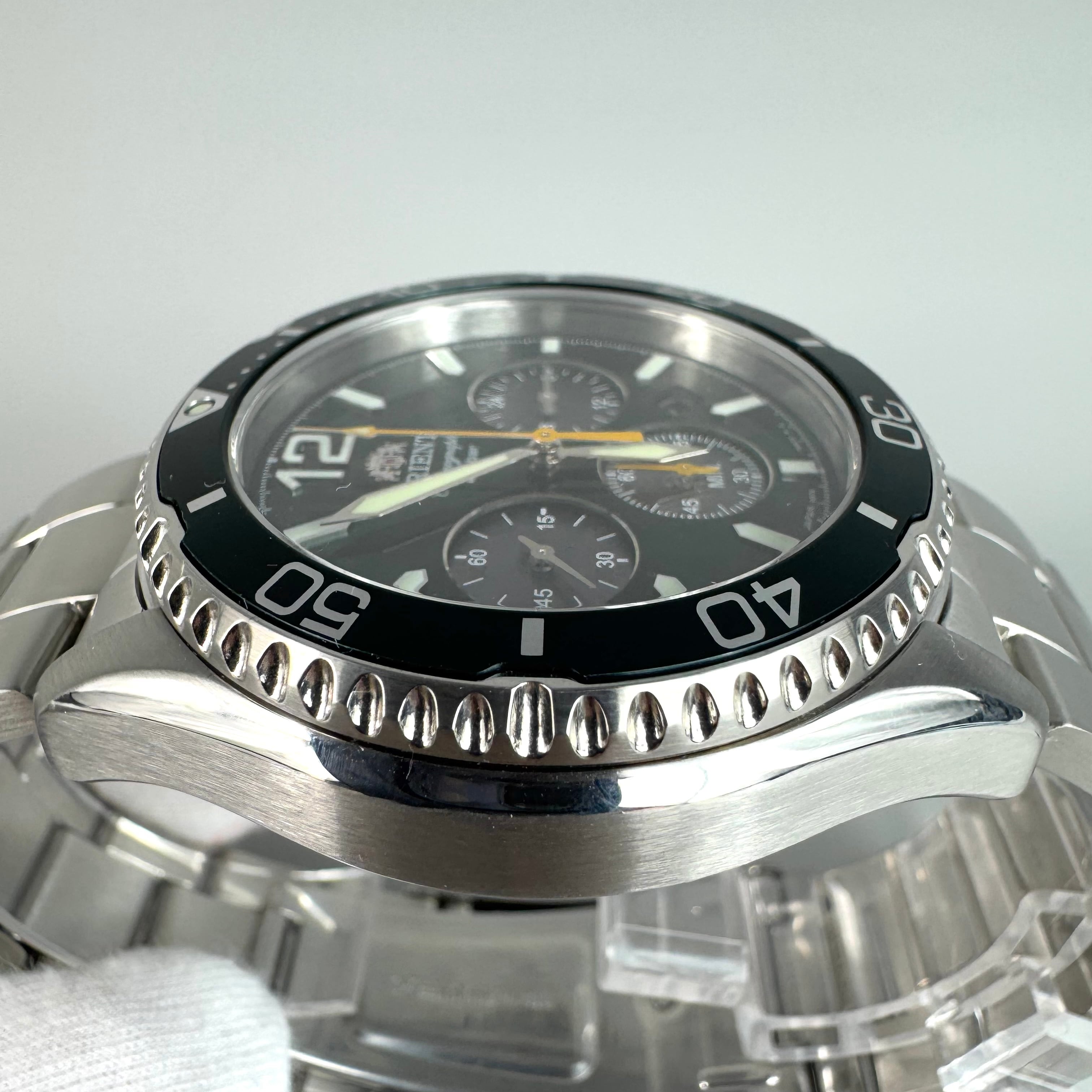 【美品】オリエント ORIENT オリエントマコ RN-TX0204E VS75-UAB0 ソーラー グリーン デイト表示 クロノグラフ