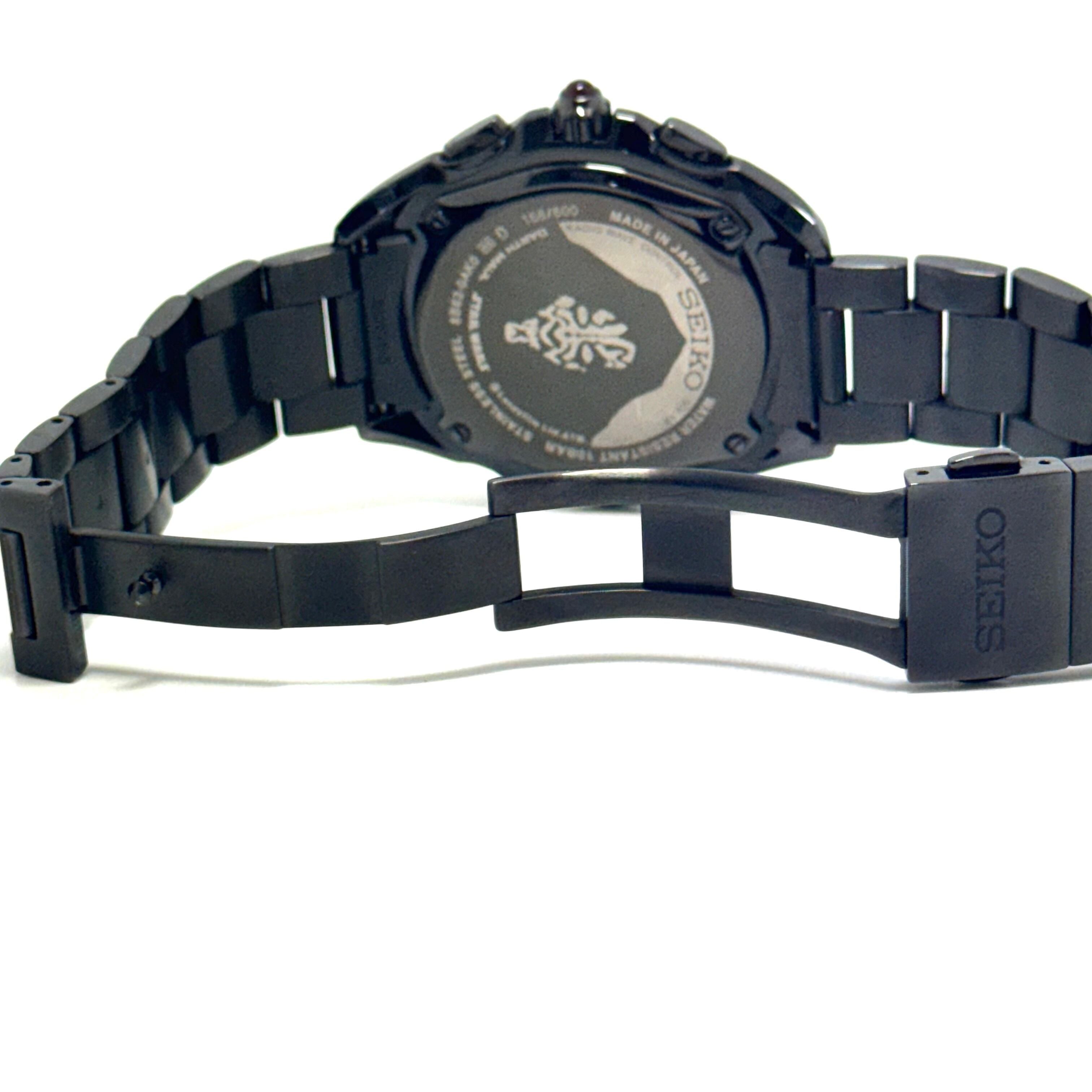 【希少・美品】セイコー SEIKO ブライツ SAGA127 8B82-0AK0 スターウォーズコラボ ダースモール 限定800本 電波ソーラー 黒 デイト表示 クロノグラフ