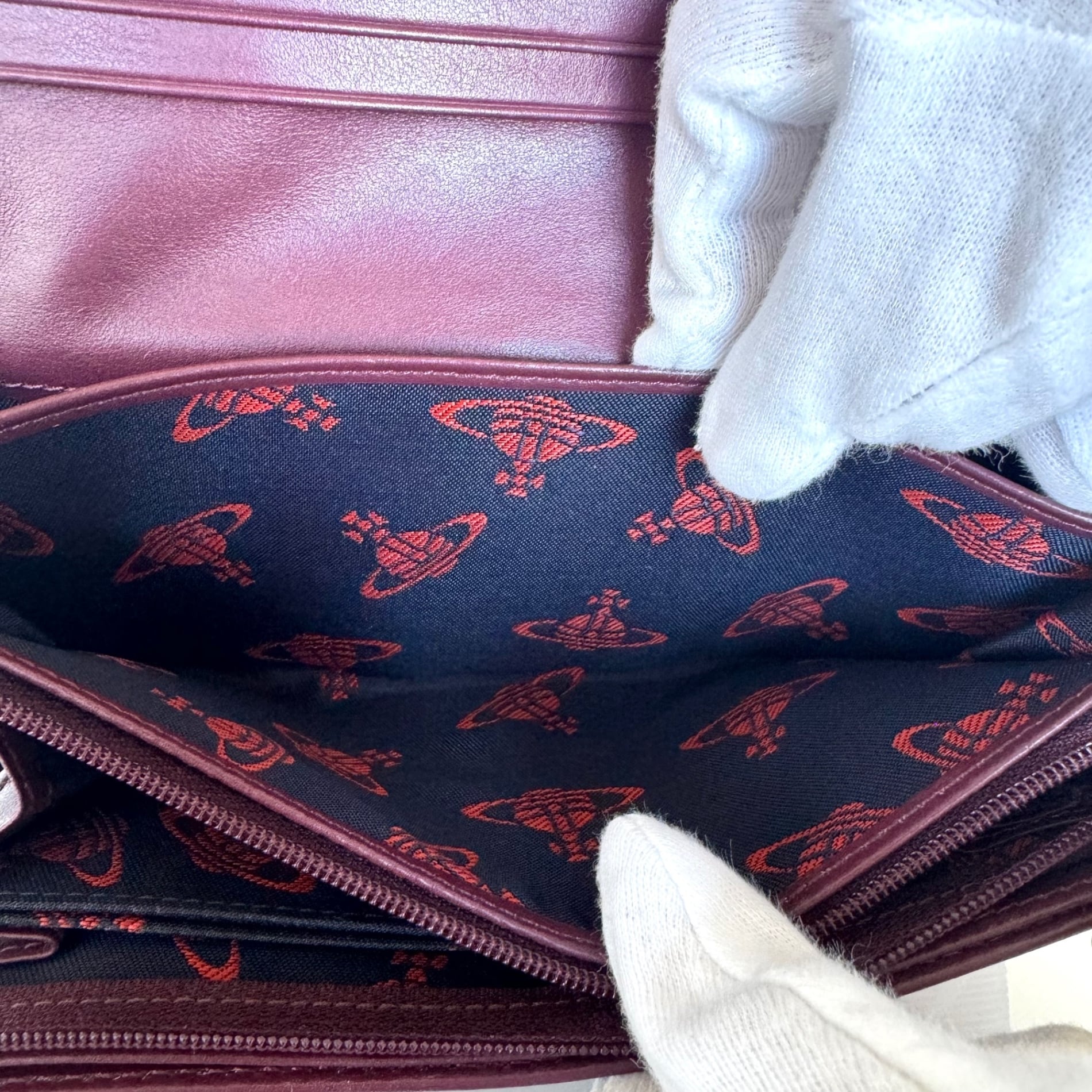 ヴィヴィアンウエストウッド 長財布 タータンチェック柄 レザー PVC