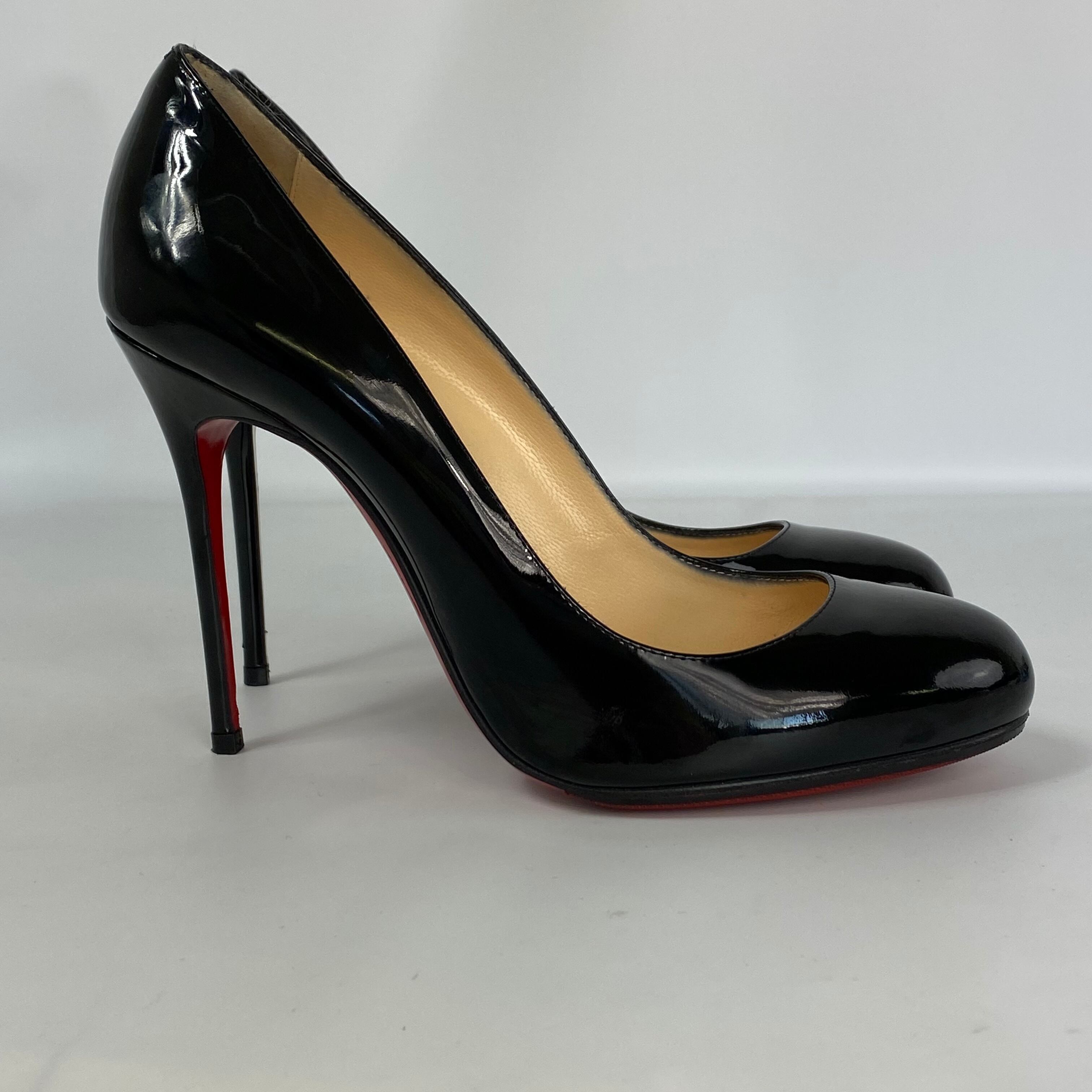 クリスチャンルブタン パンプス NUDE パテント ハイヒール 黒 37