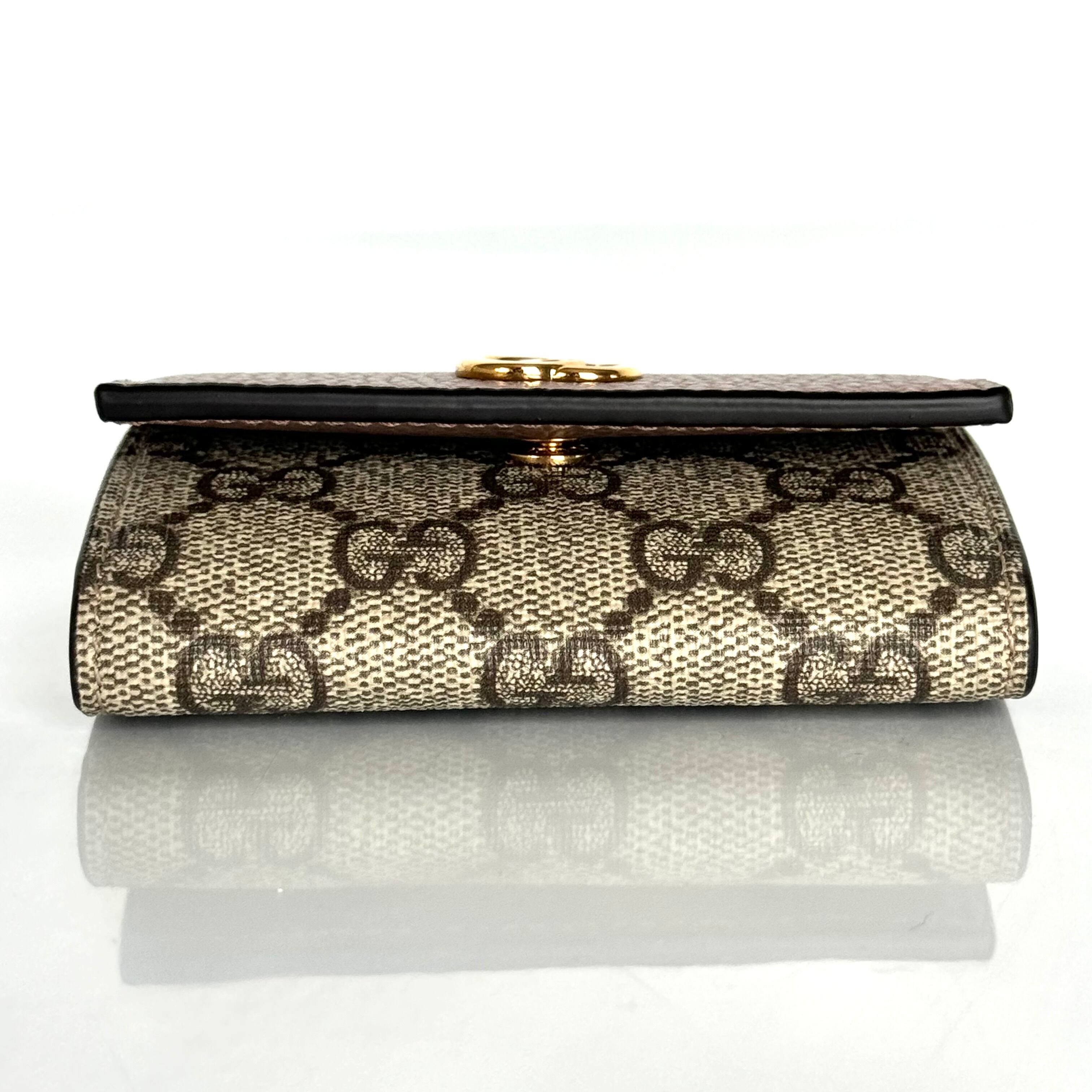 【未使用】グッチ キーケース 456118 GGマーモント GGスプリーム ベージュ レザー 6P