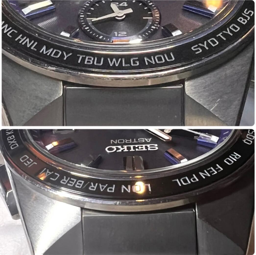 セイコー アストロン ネクスター SBXY051 8B63-0BD0 電波ソーラー デイト表示 チタニウム ネイビー