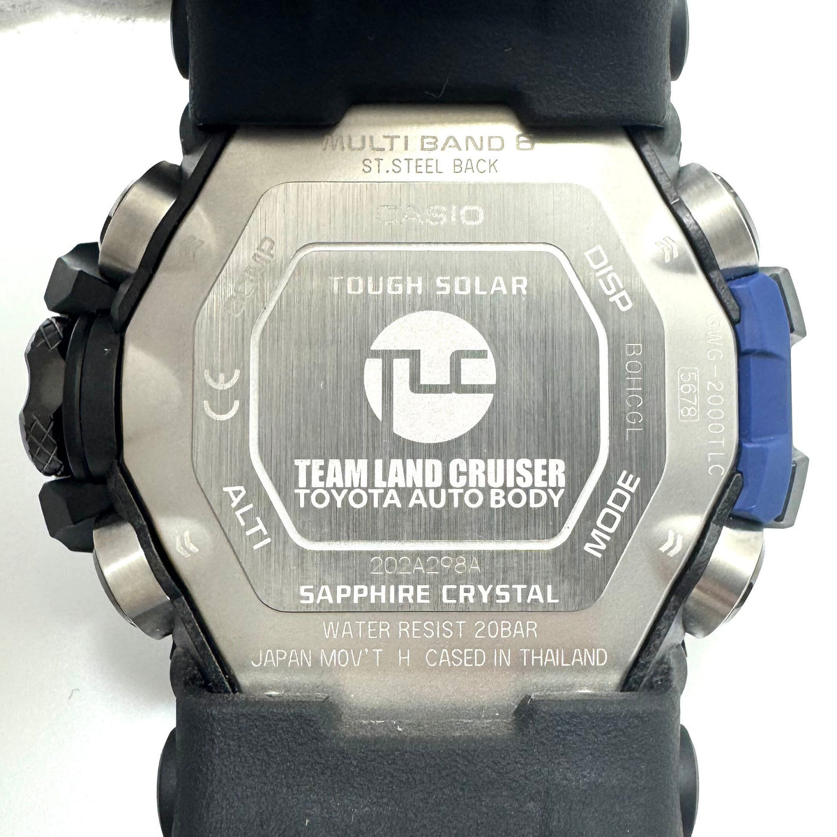 【美品・希少】カシオ CASIO G-SHOCK ジーショック MASTER OF G-LAND マッドマスター トヨタ ランドクルーザーコラボレーションモデル GWG-2000TLC-1AJR 電波ソーラー 黒 アナデジ 樹脂ベルト