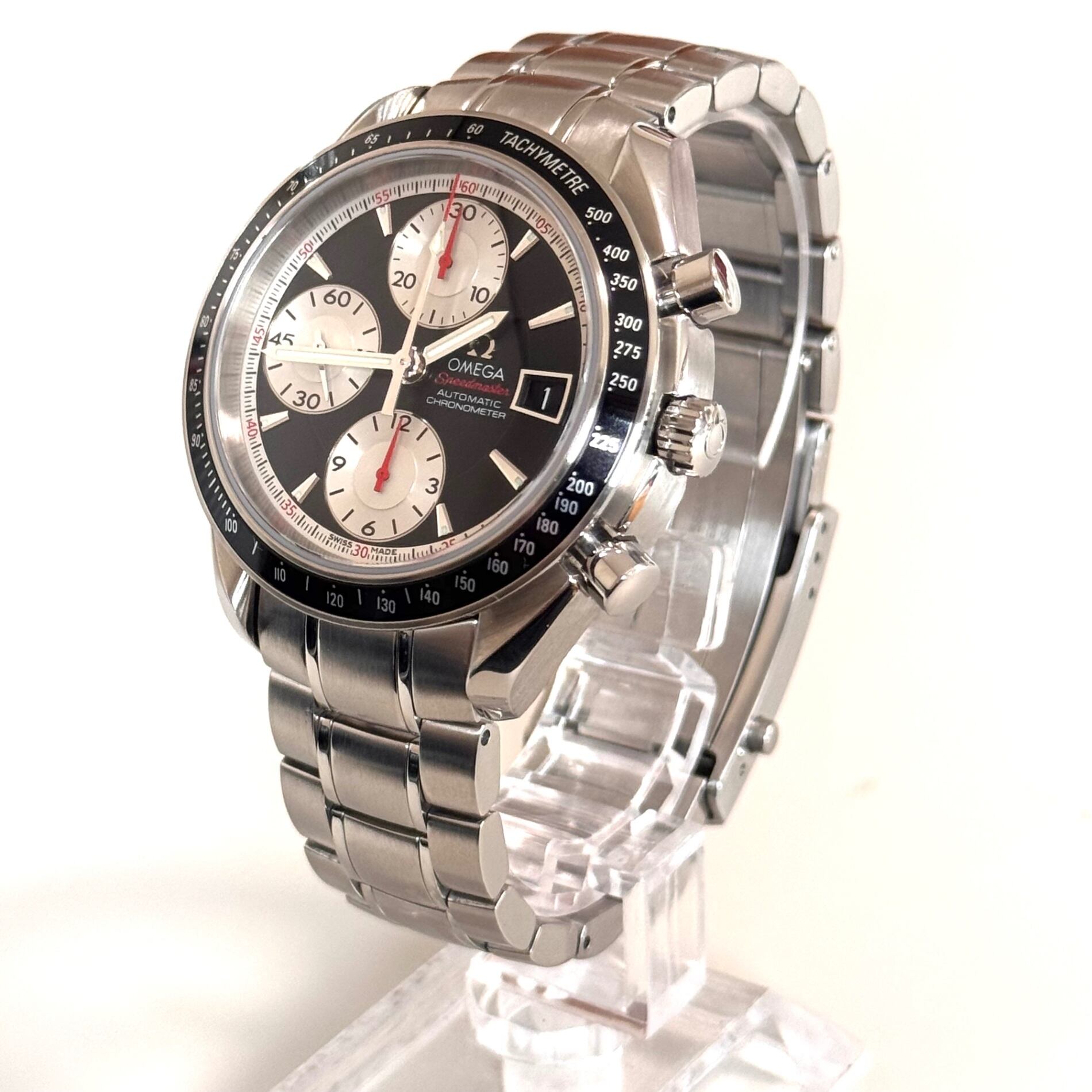 オメガ OMEGA スピードマスター 3210.51 クロノグラフ 自動巻 黒 シルバー デイト表示