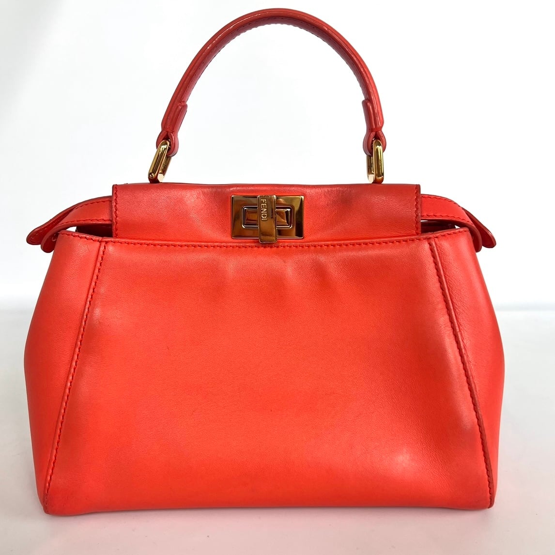 フェンディ ピーカブー ミニ スモール オレンジ バンドバッグ