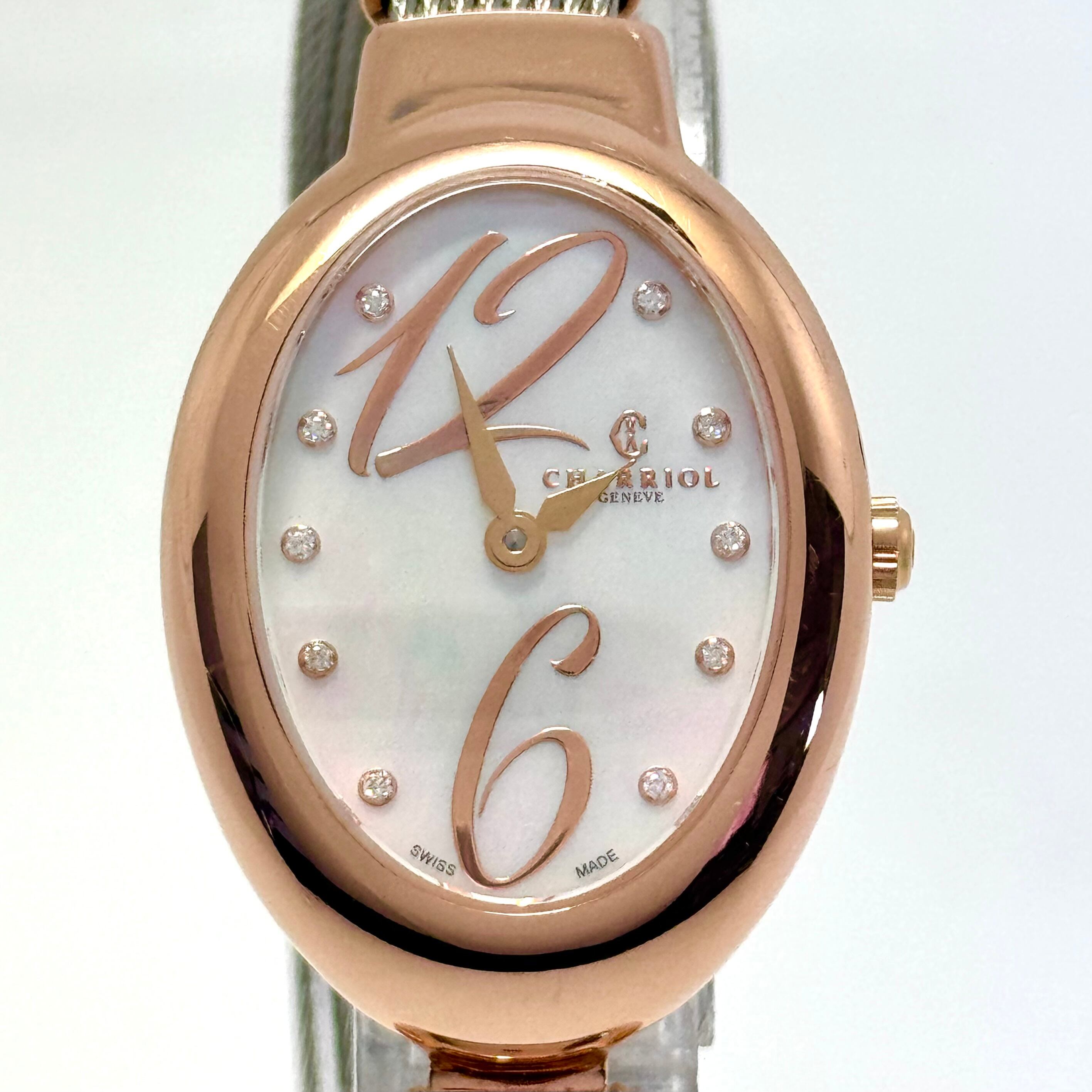 シャリオール CHARRIOL マリーオルガ MARIE OLGA MOY.570.002 クォーツ シェル ピンクゴールド レディース
